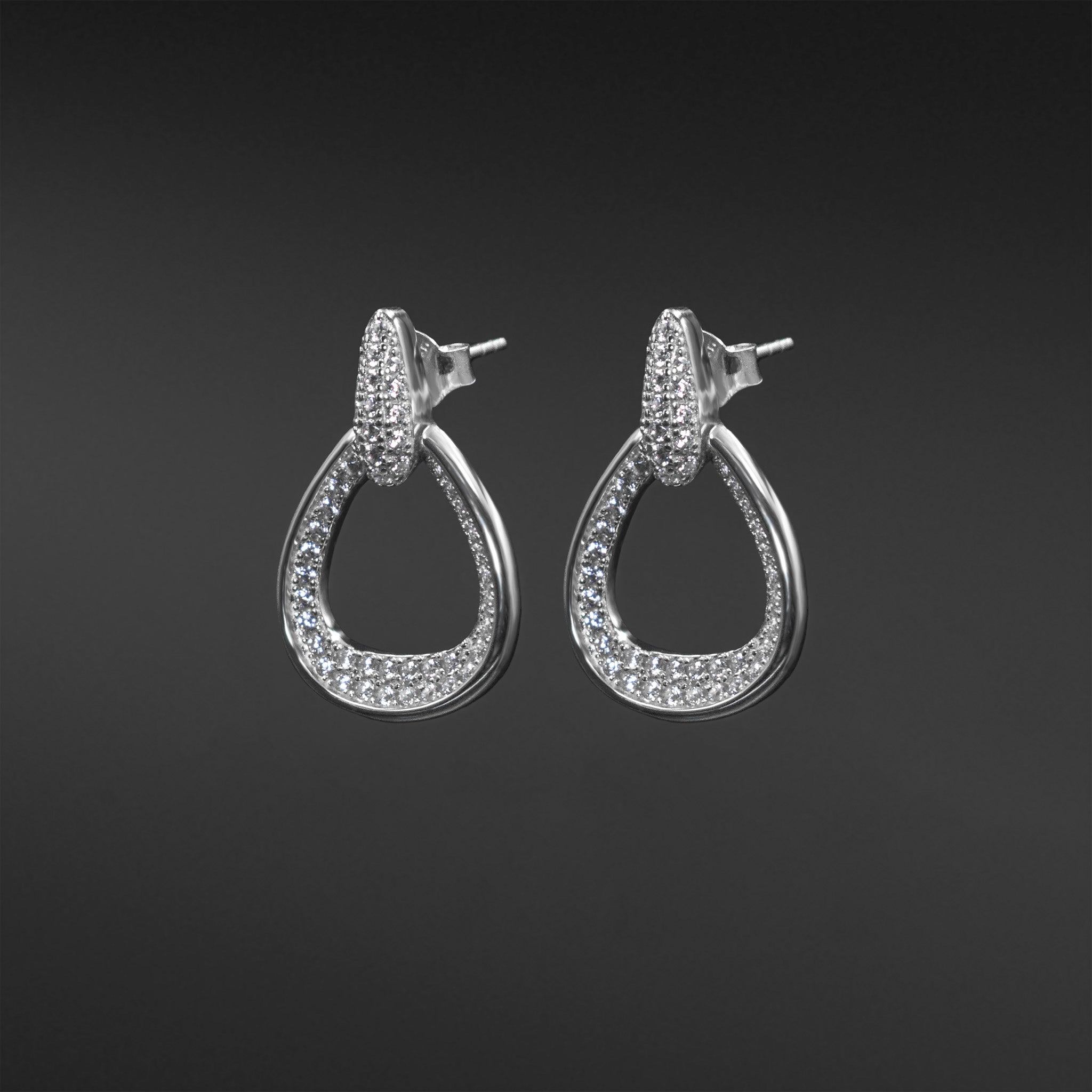 Double Pear-Shaped Drop Earrings