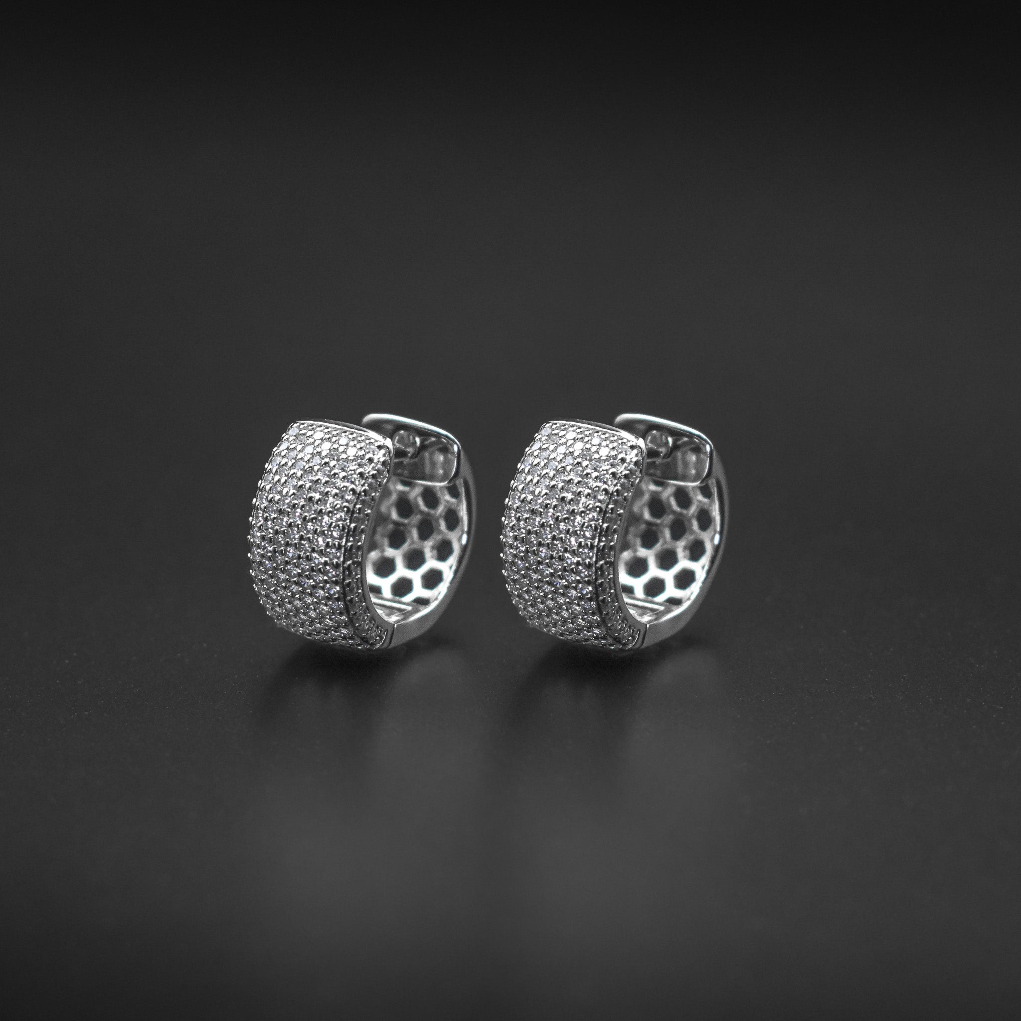 7mm Bold Diamond Pavé Cuff Earrings