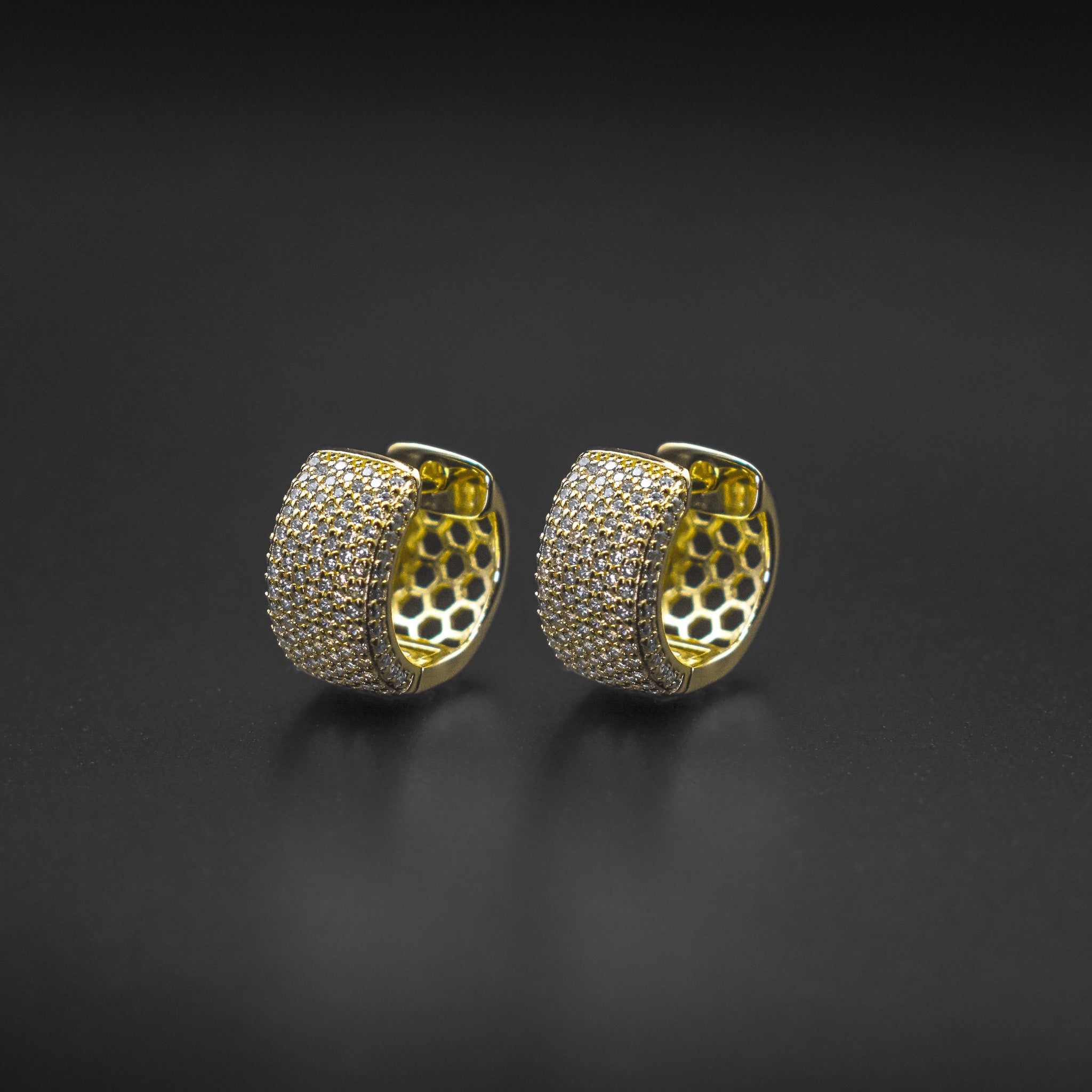 7mm Bold Diamond Pavé Cuff Earrings