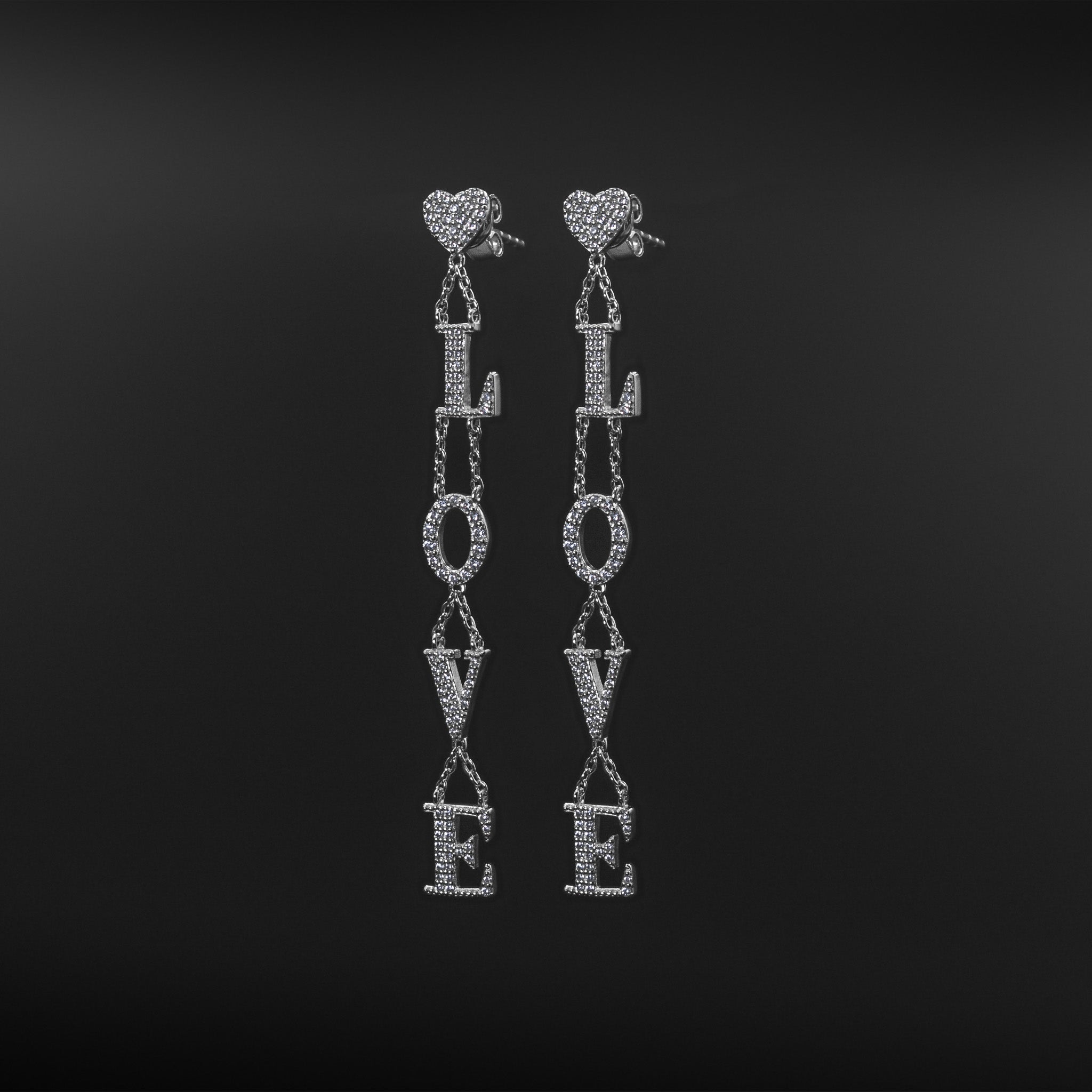"LOVE" Dangle Drop Earrings