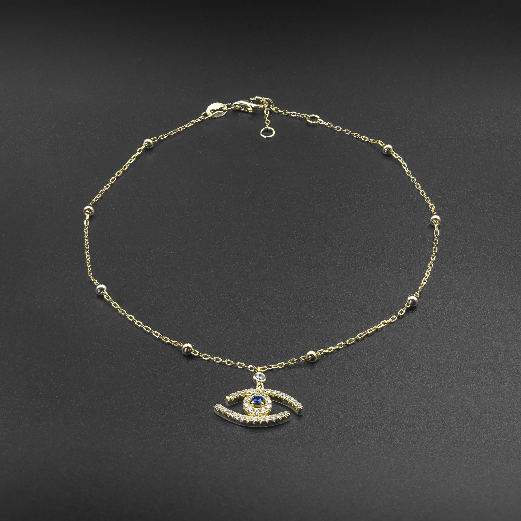 Drop Evil Eye Anklet