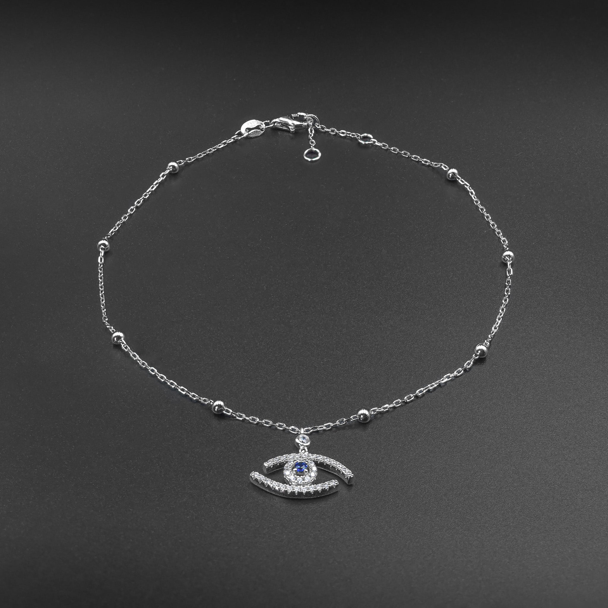 Drop Evil Eye Anklet
