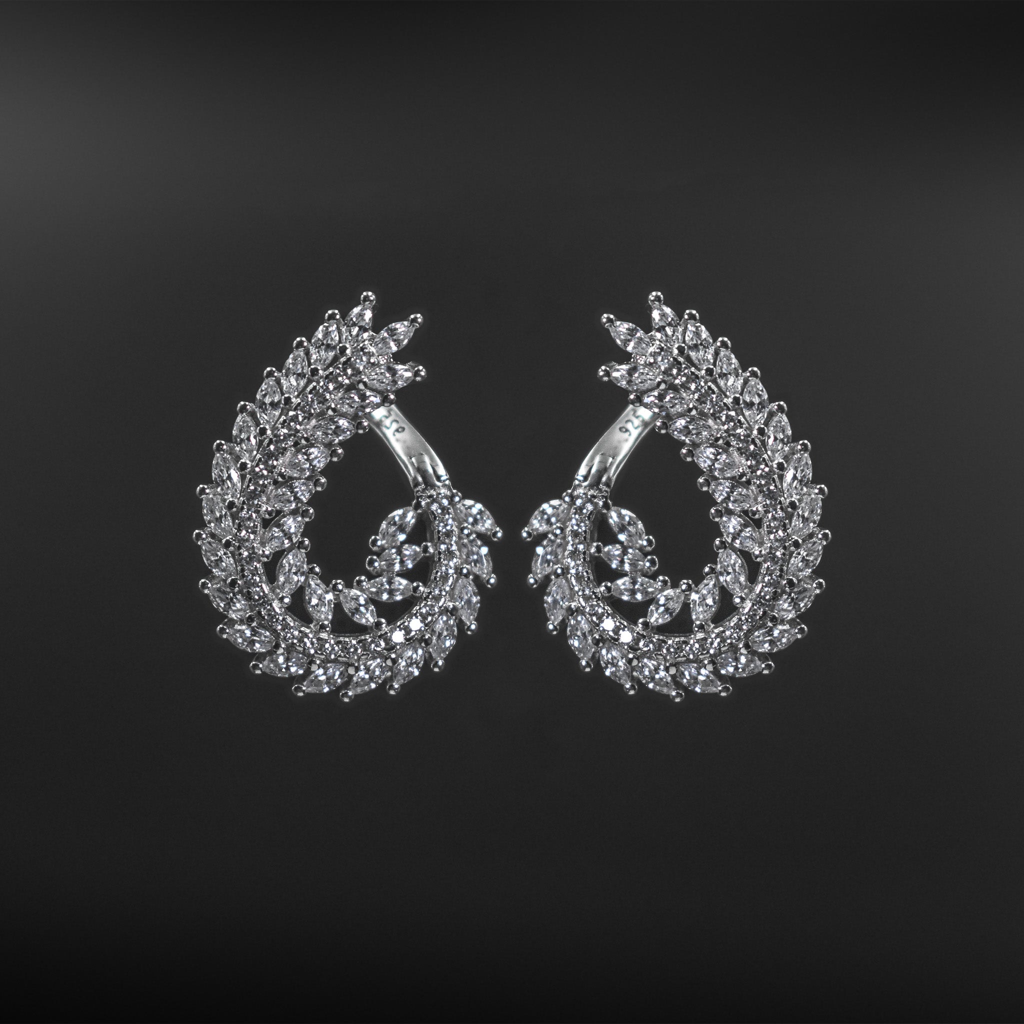 Marquise Fern Design Earrings