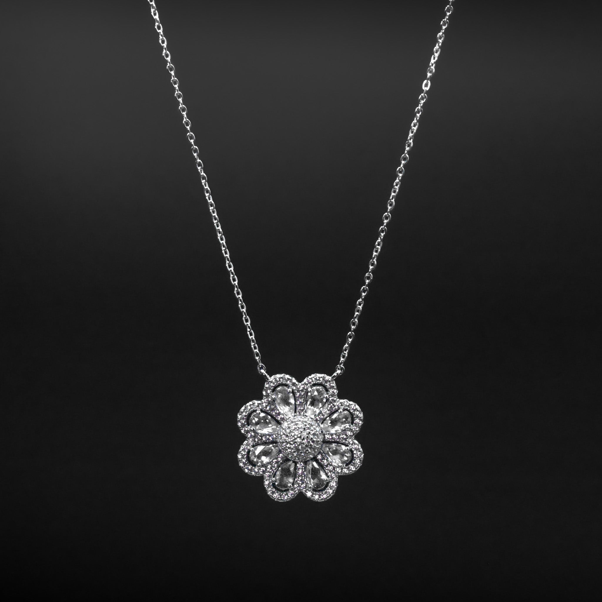 Flower Cluster Pendant & Necklace