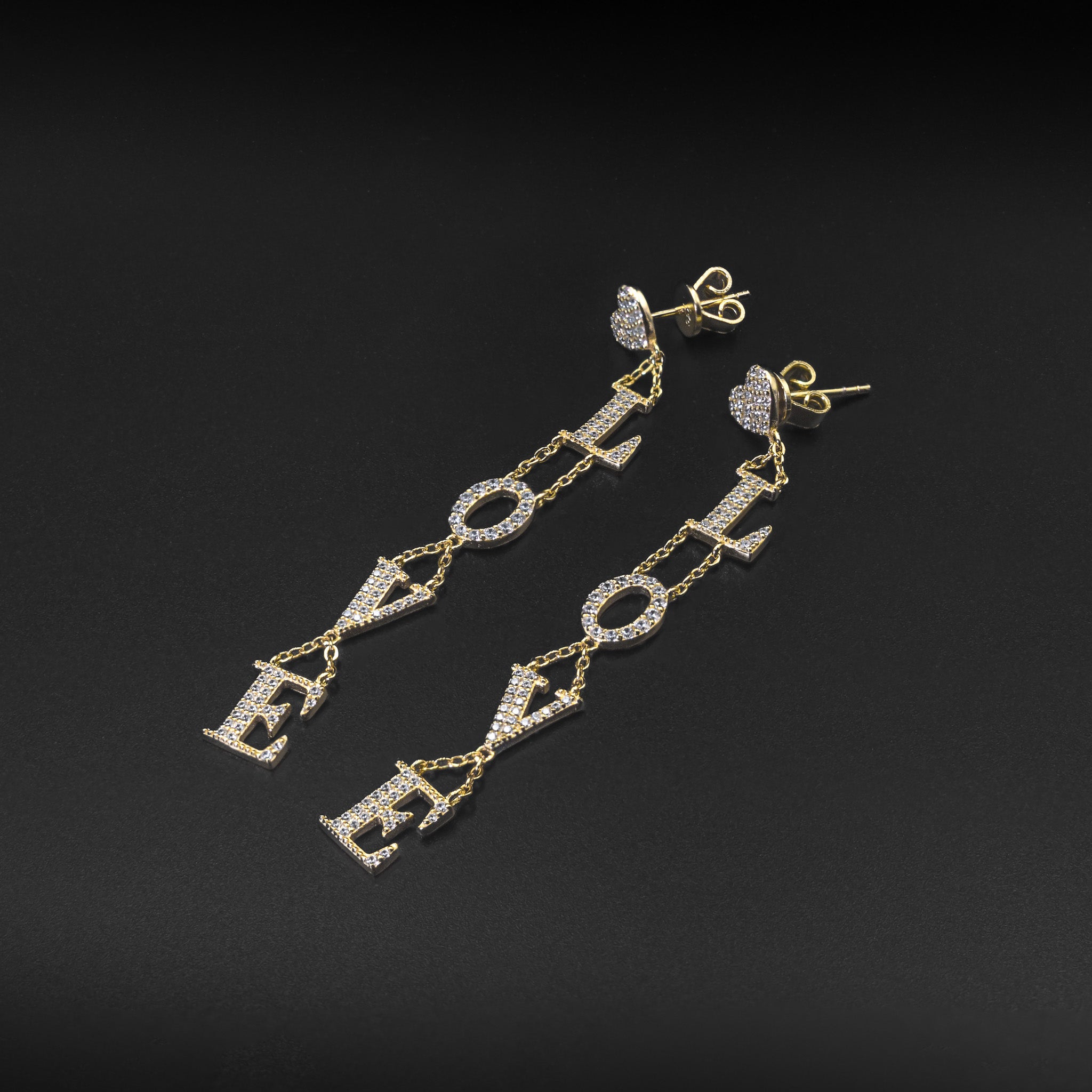 "LOVE" Dangle Drop Earrings