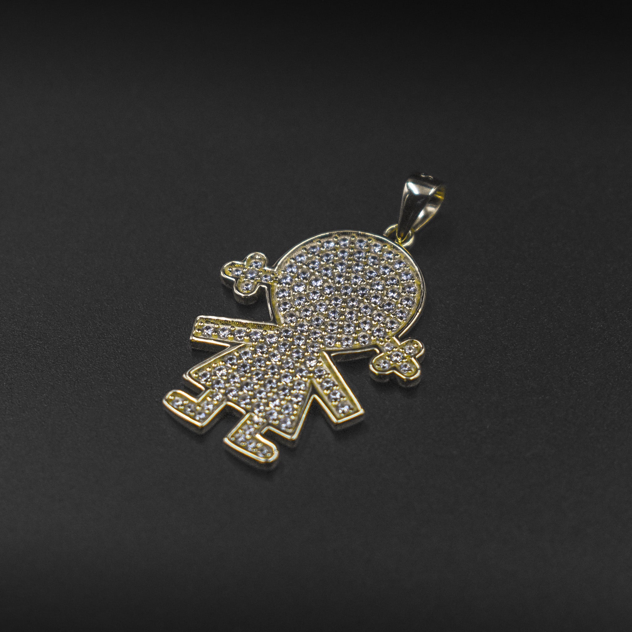 Girl with Pigtails Diamond Pendant
