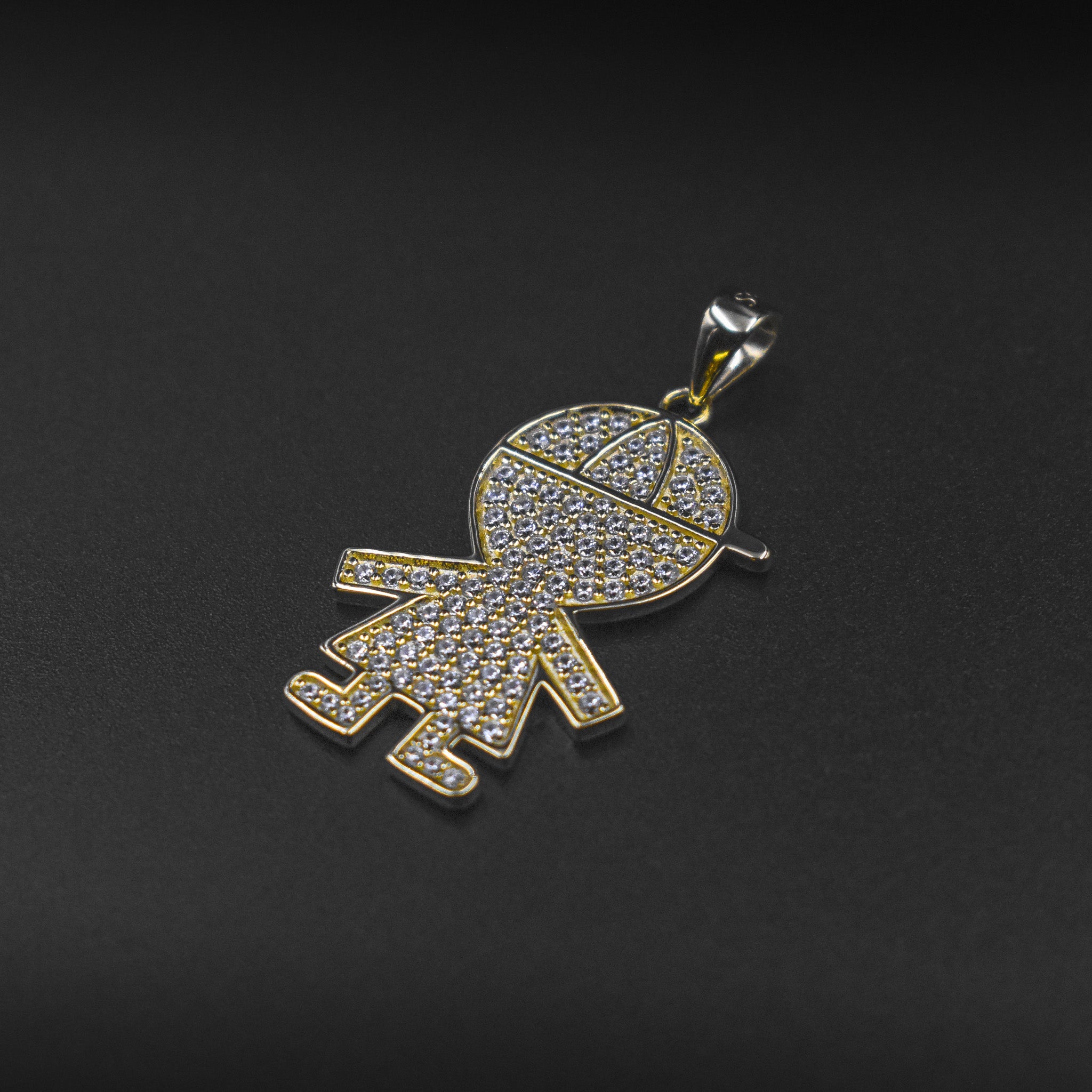 Boy with Hat Diamond Pendant
