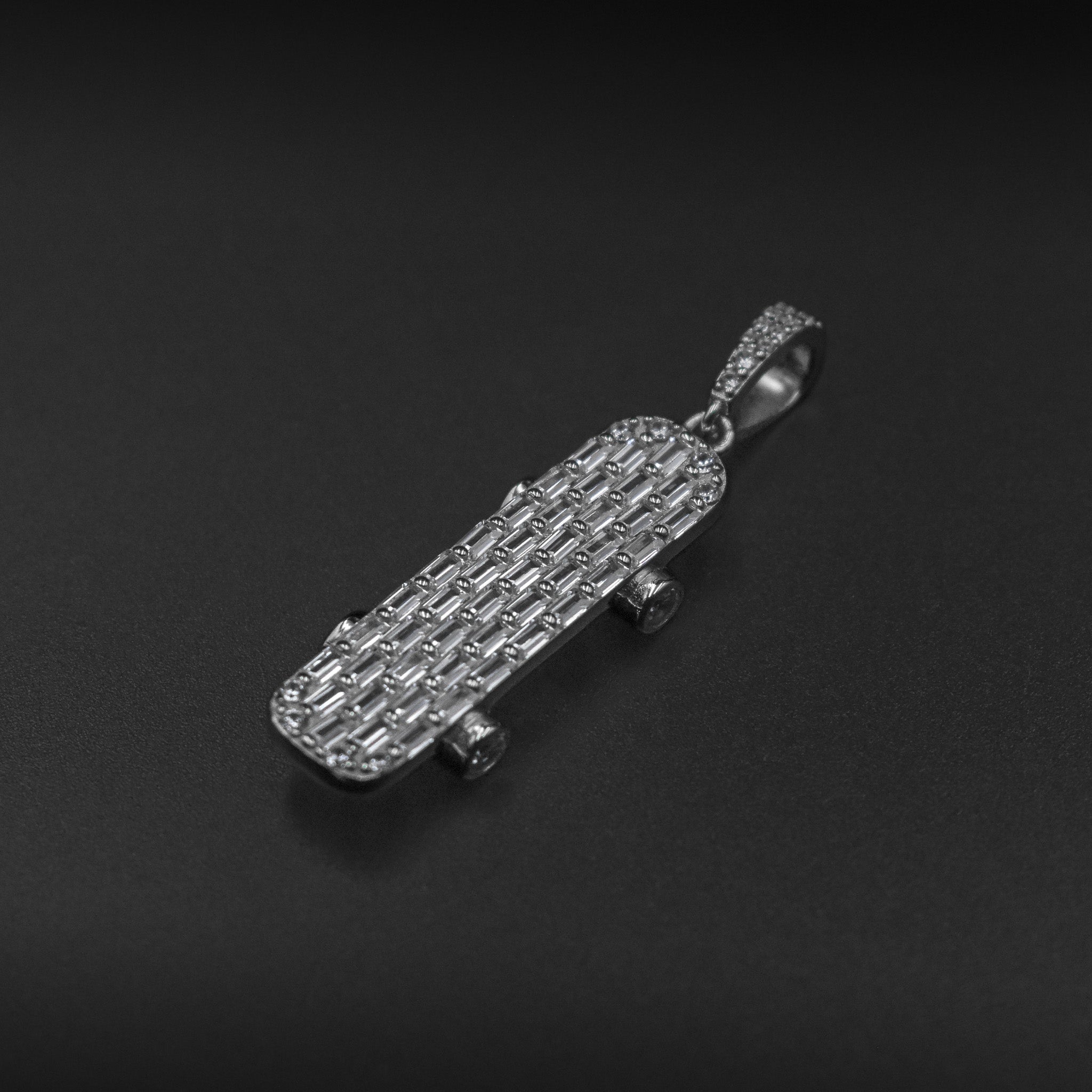 Skateboard Diamond Pendant