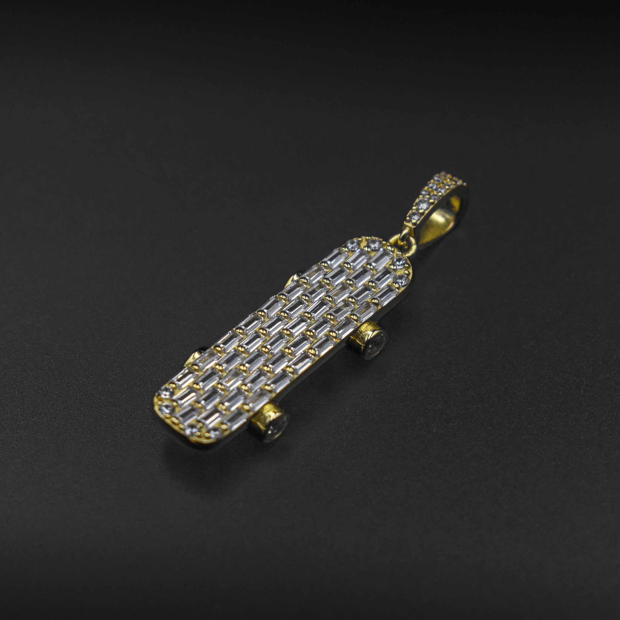 Skateboard Diamond Pendant