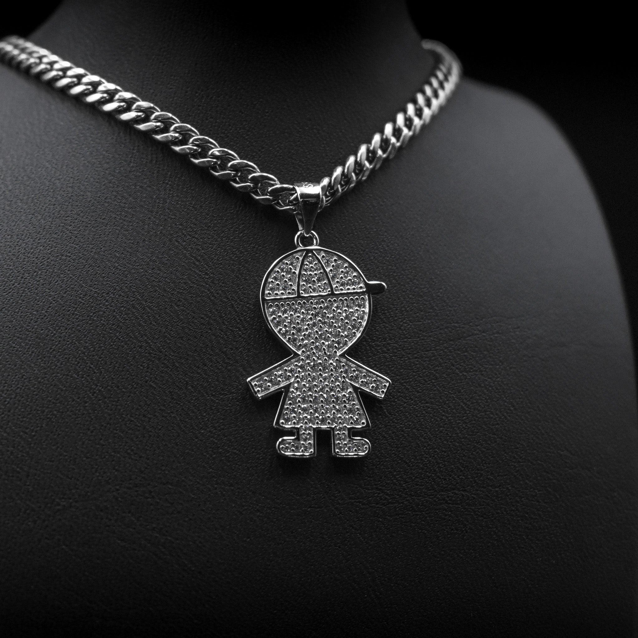 Boy with Hat Diamond Pendant