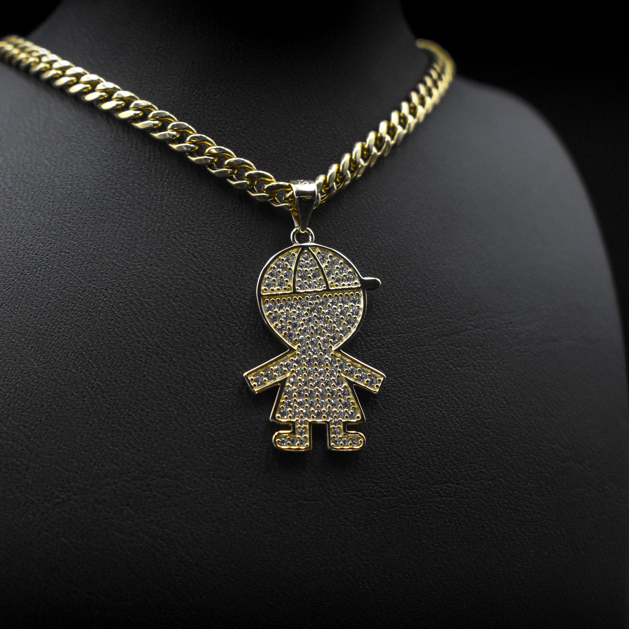 Boy with Hat Diamond Pendant