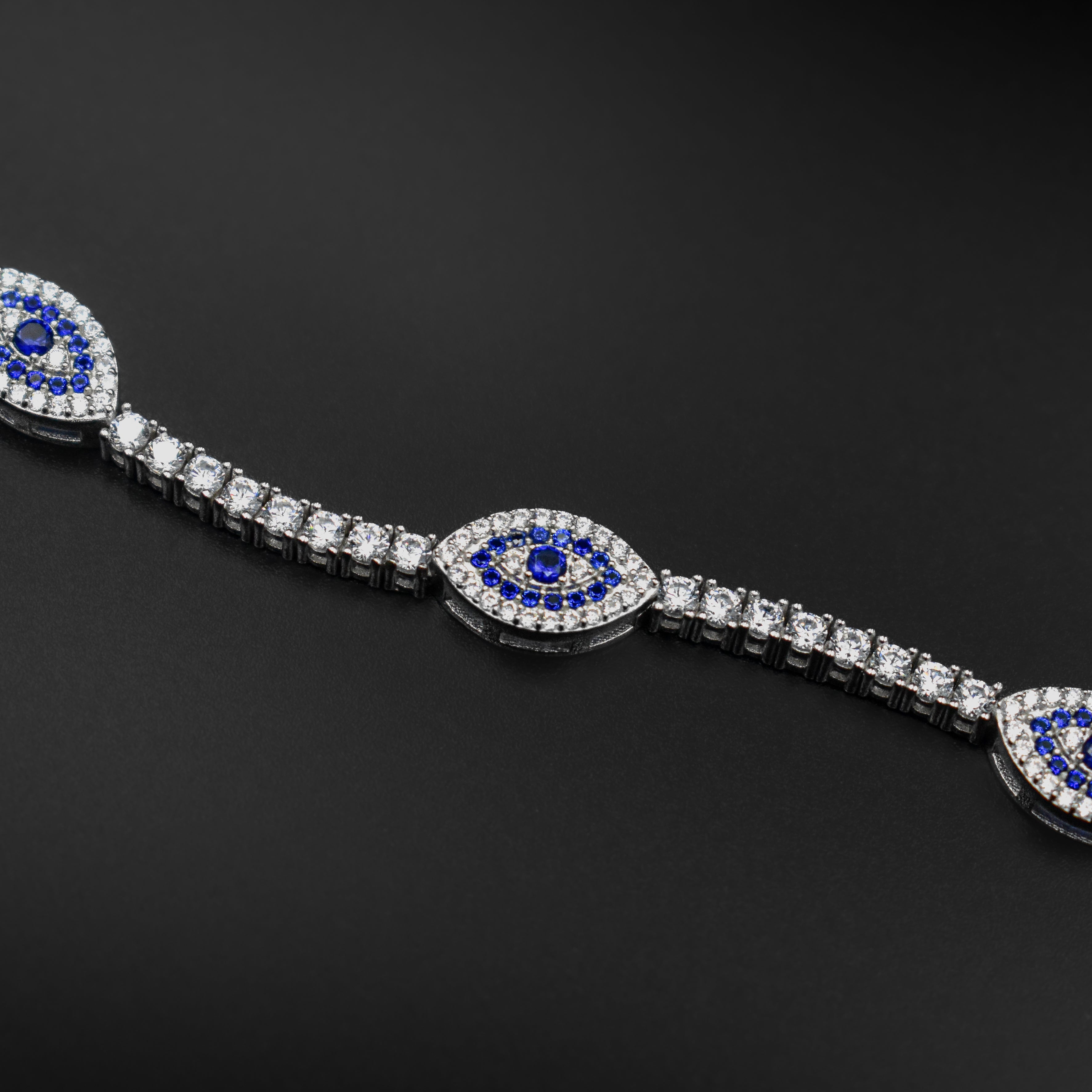 Diamond Evil Eye Tennis Bracelet