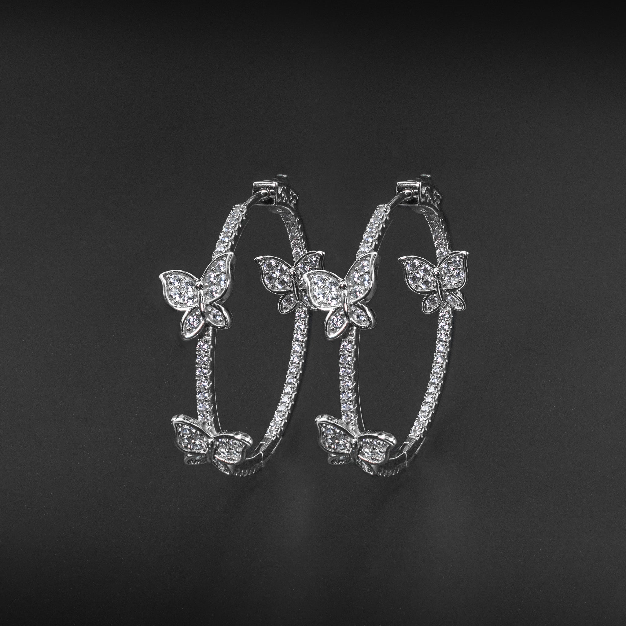 Butterfly Hoop Earrings