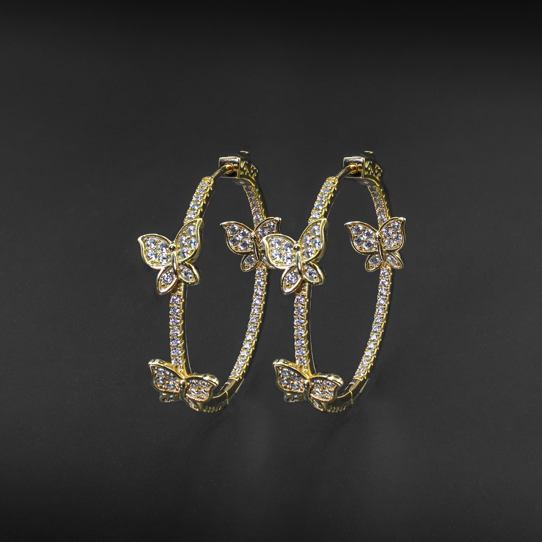 Butterfly Hoop Earrings