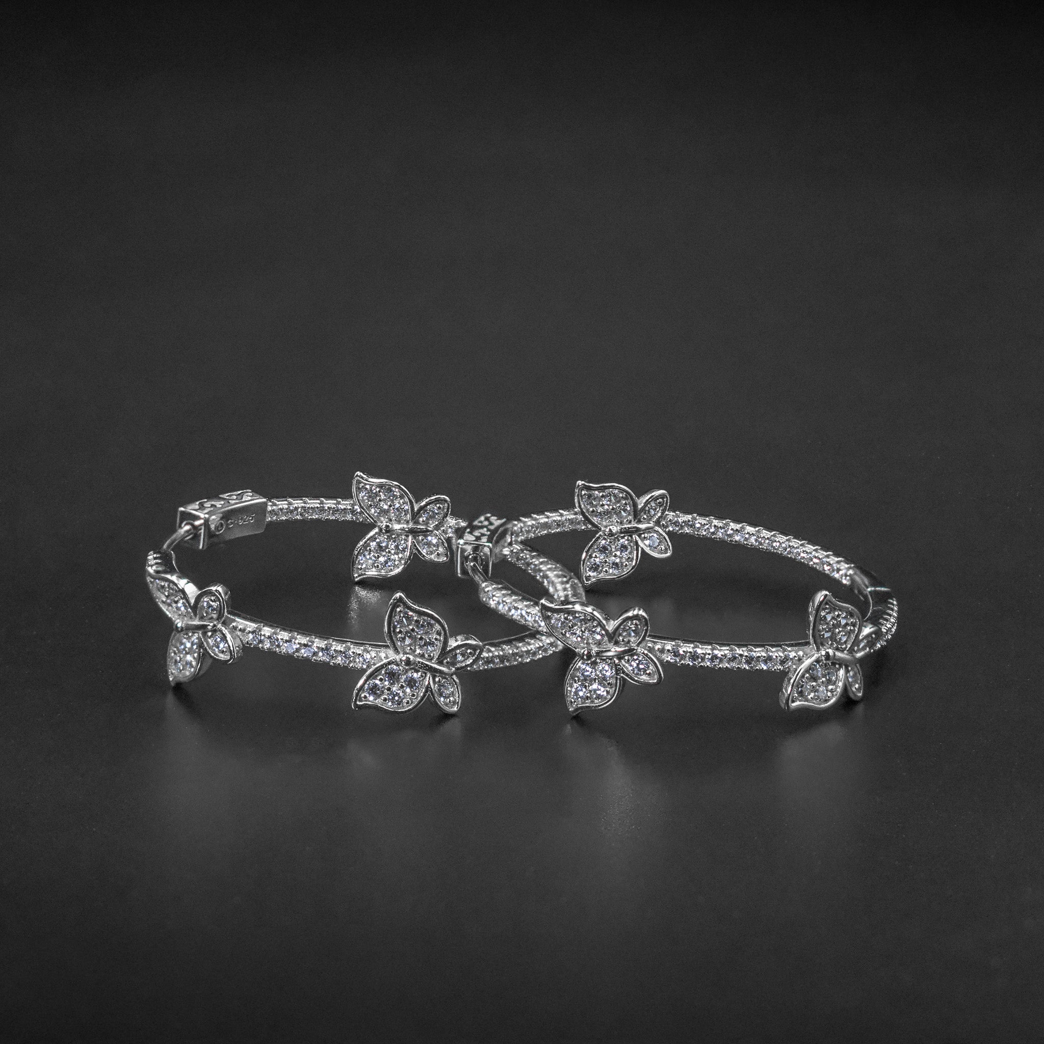 Butterfly Hoop Earrings