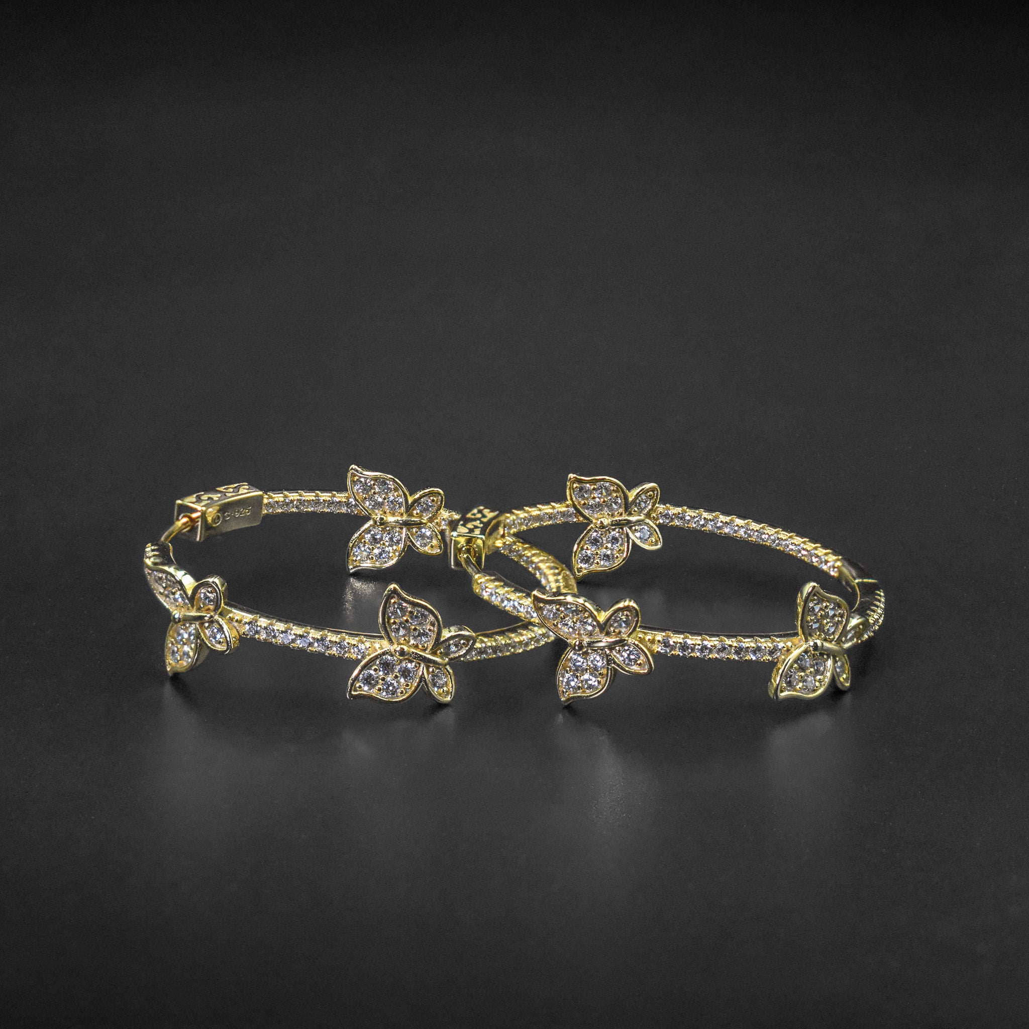 Butterfly Hoop Earrings