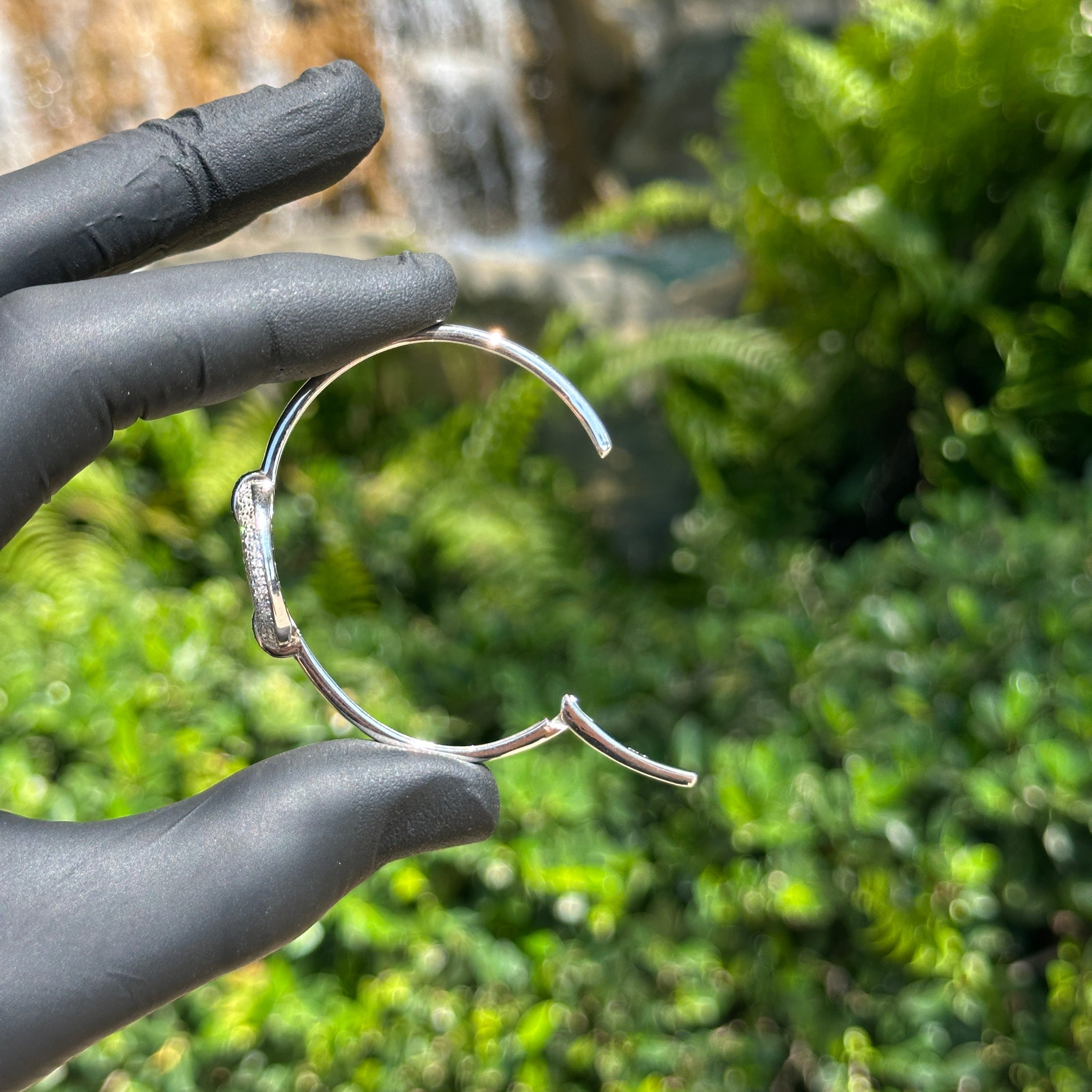 Shell Pavé Cuff Bracelet