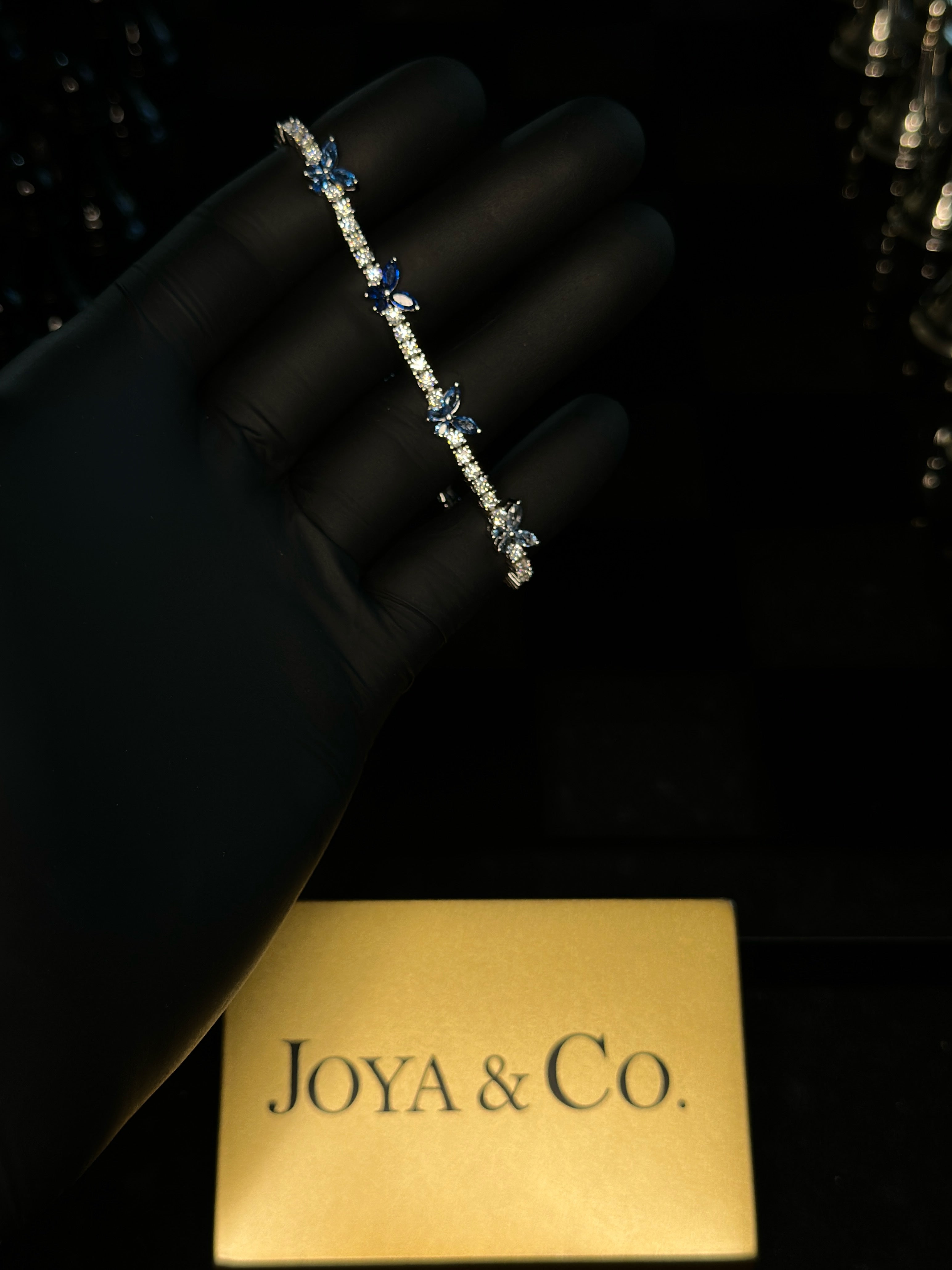 Sterling Silver Butterfly Tennis Bracelet CZ Sparkle Stack | Dainty Layered Jewelry