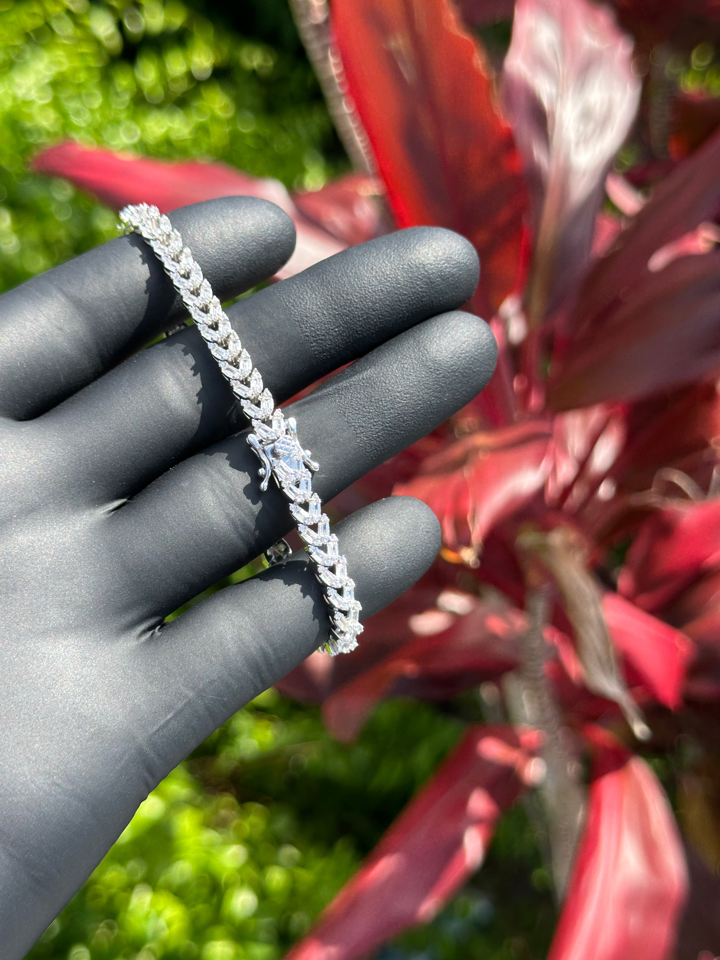 Sterling Silver CZ Tennis Bracelet with Unique Illusion-Cut Stones | Dainty Everyday Sparkle