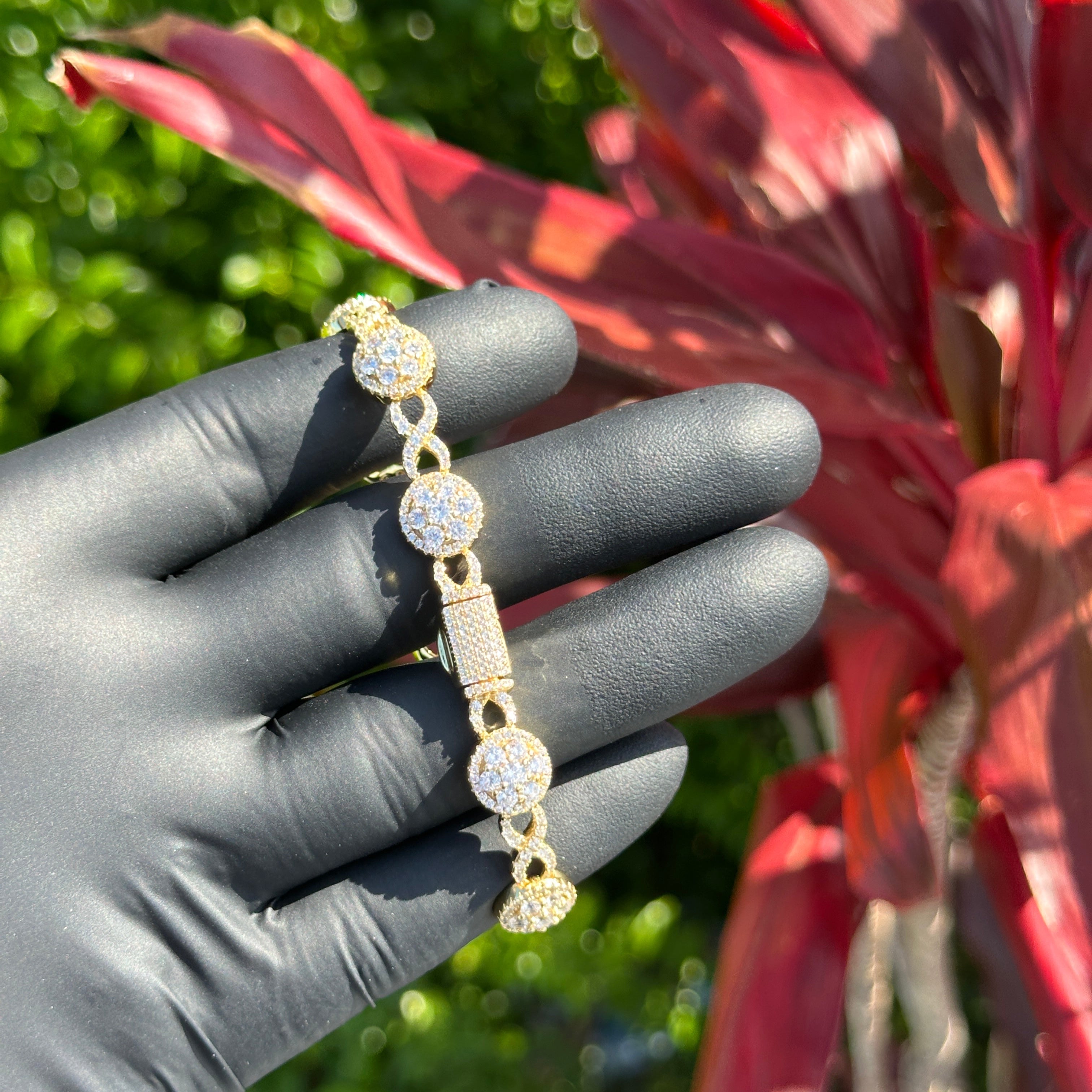 Radiant Infinity Sparkle Bracelet | Bold CZ Statement Charm | Elegant Gold-Dipped Jewelry