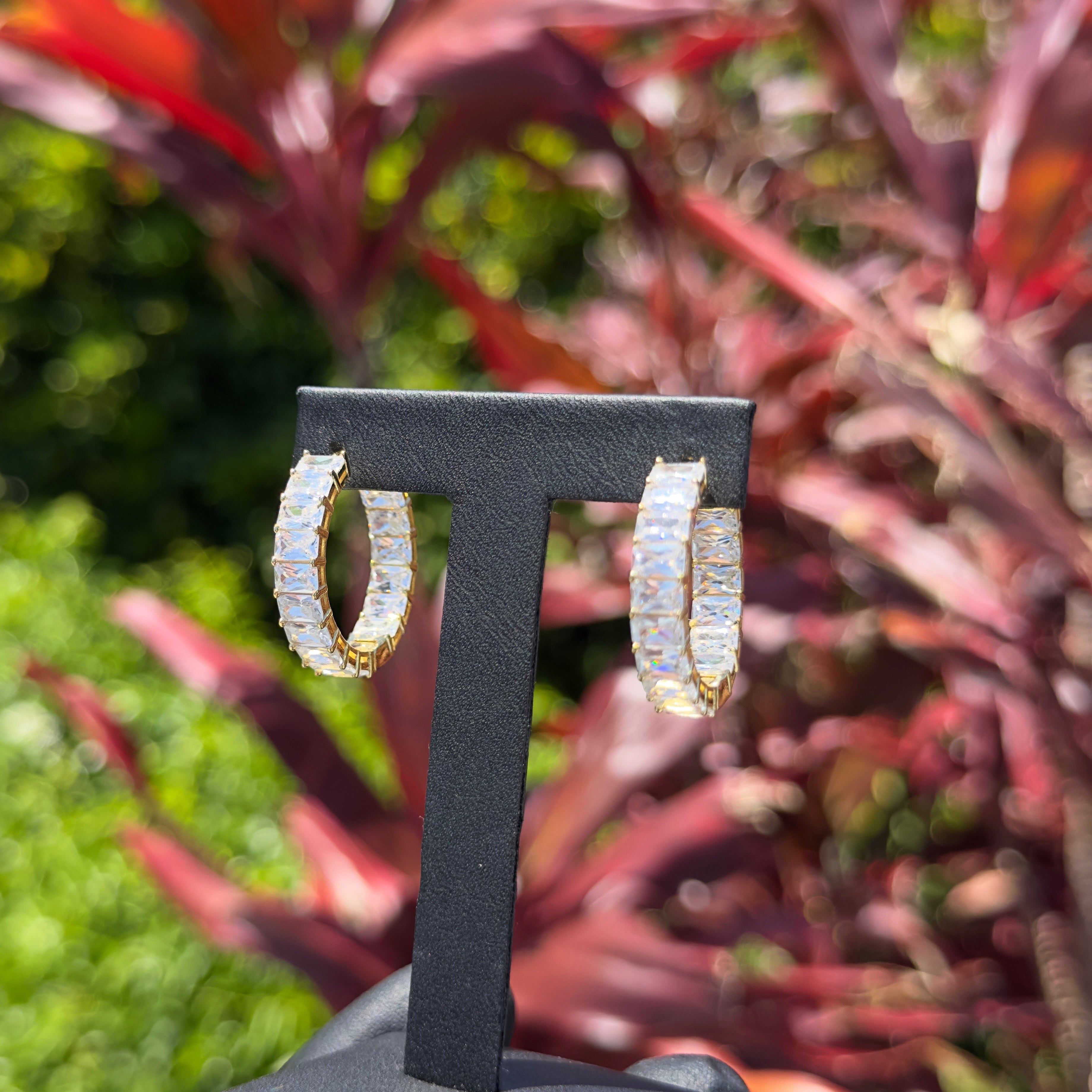 Diamond Baguette Earrings
