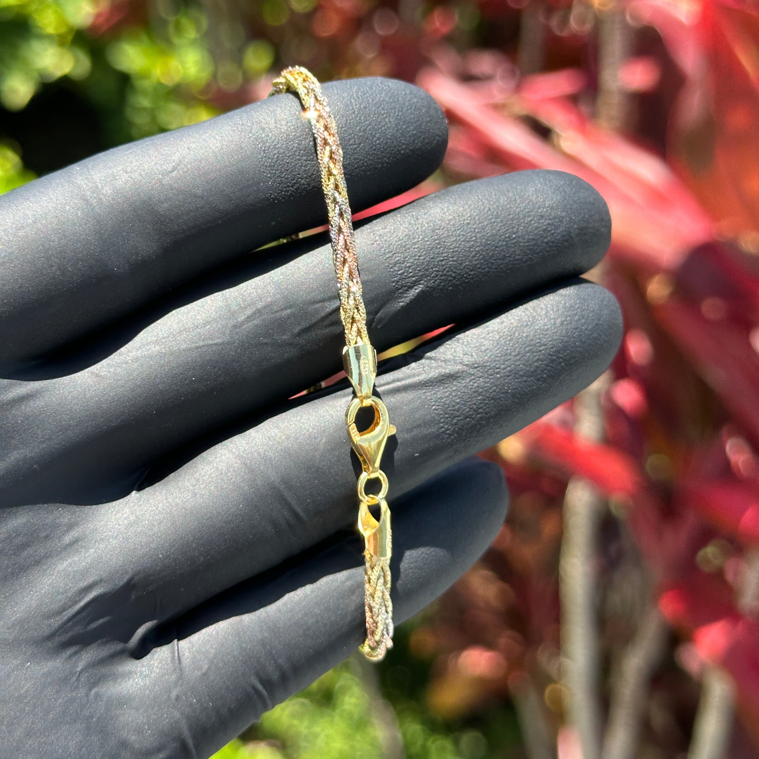 Tri-Color Rope Chain Bracelet