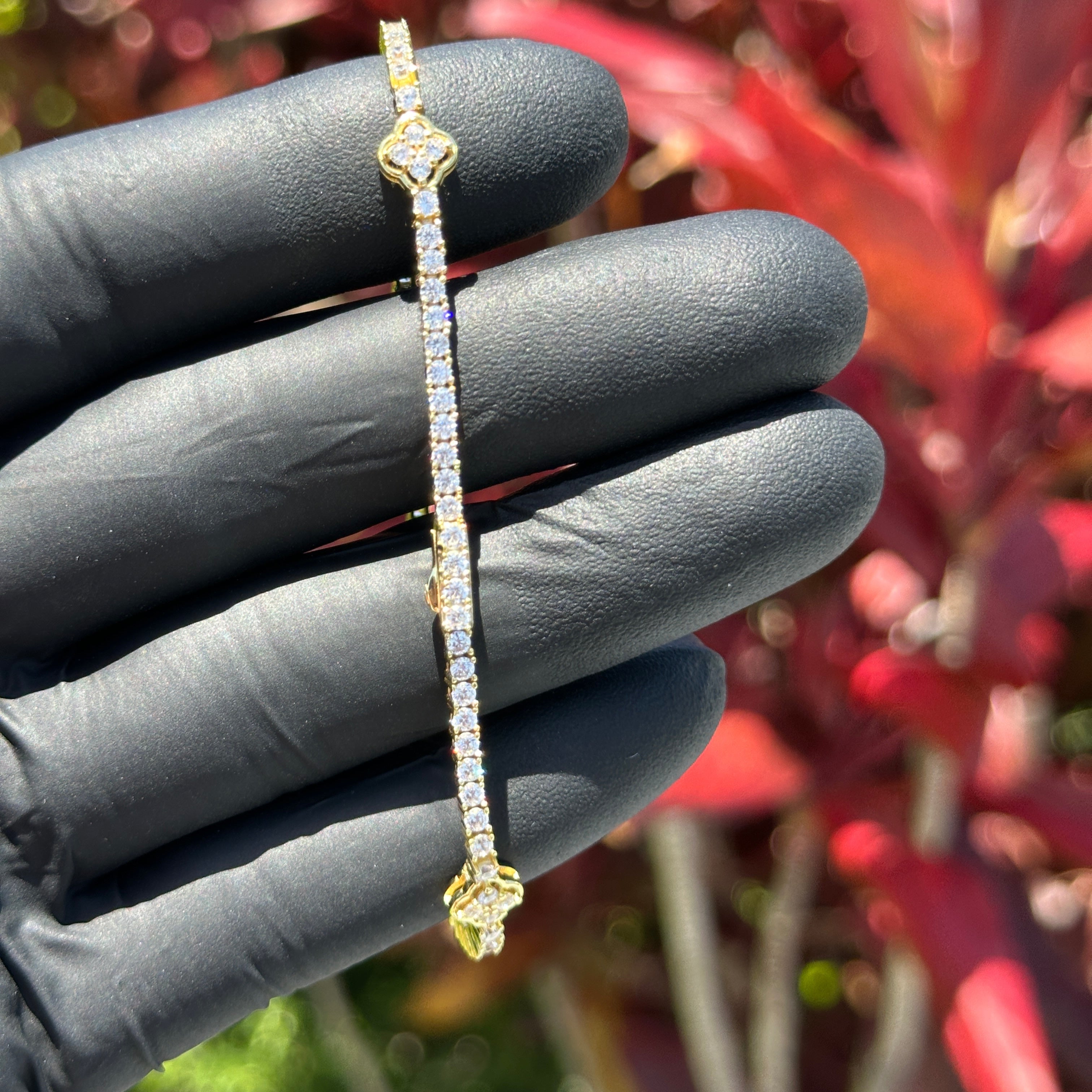 Mini Clover Tennis Bracelet