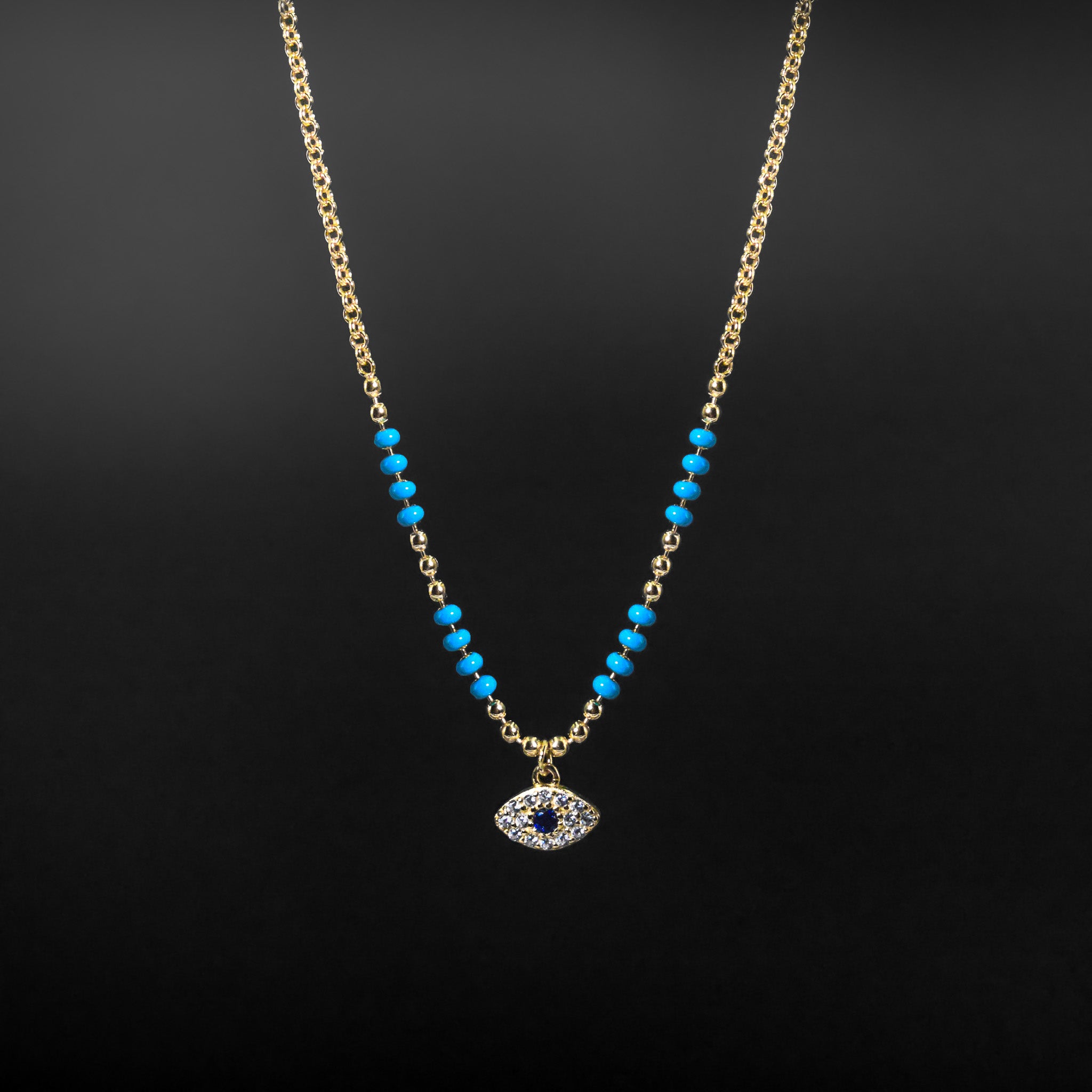 Beaded Evil Eye Necklace