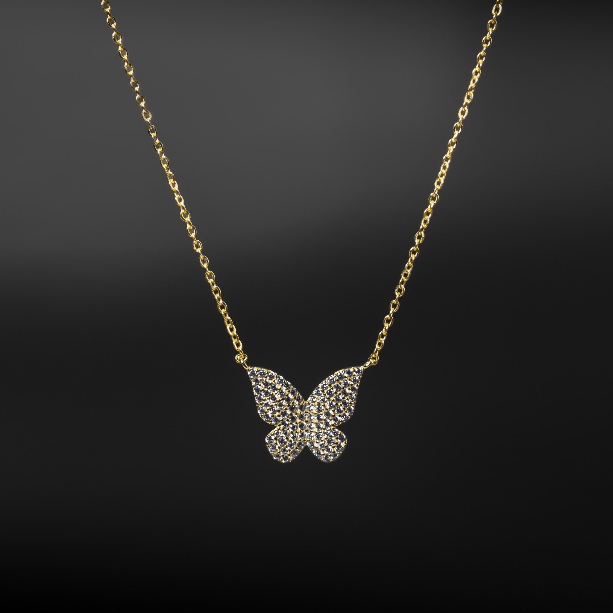 Diamond Butterfly Necklace