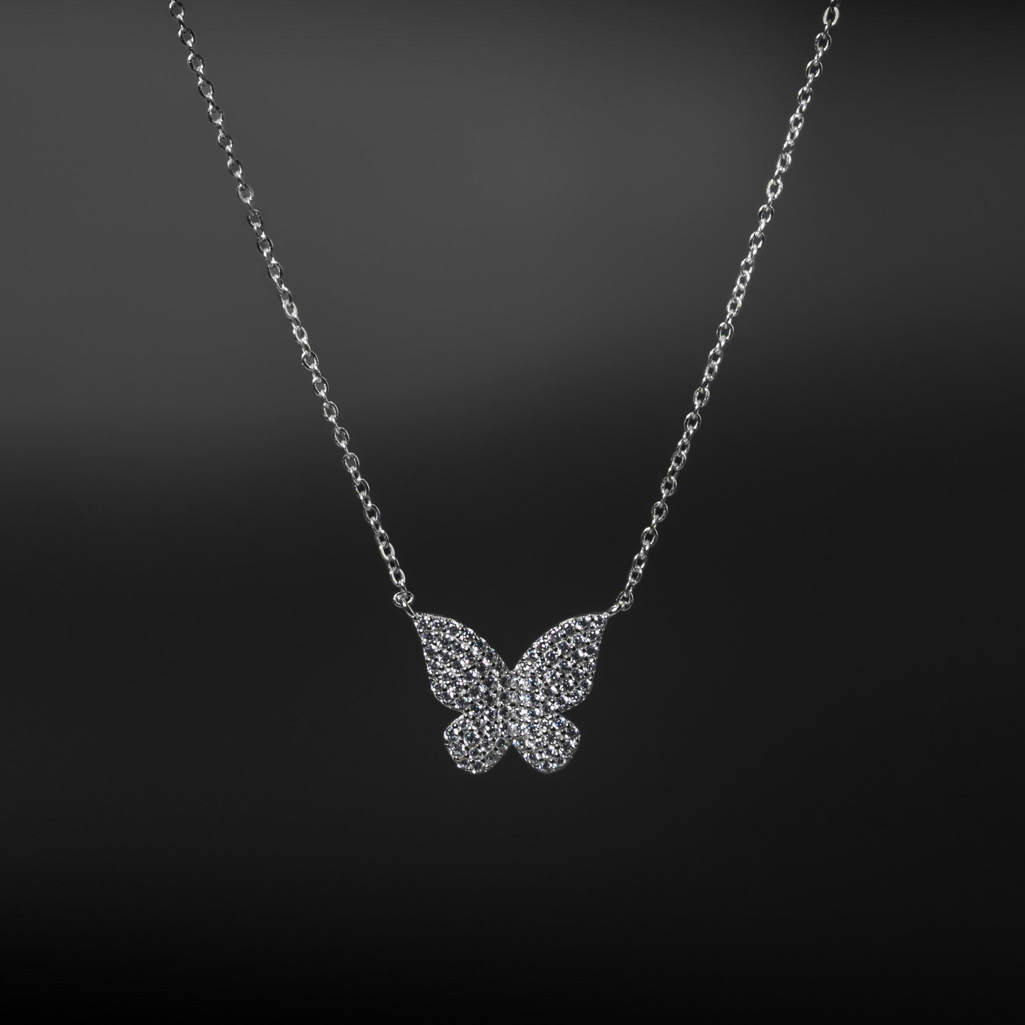 Diamond Butterfly Necklace