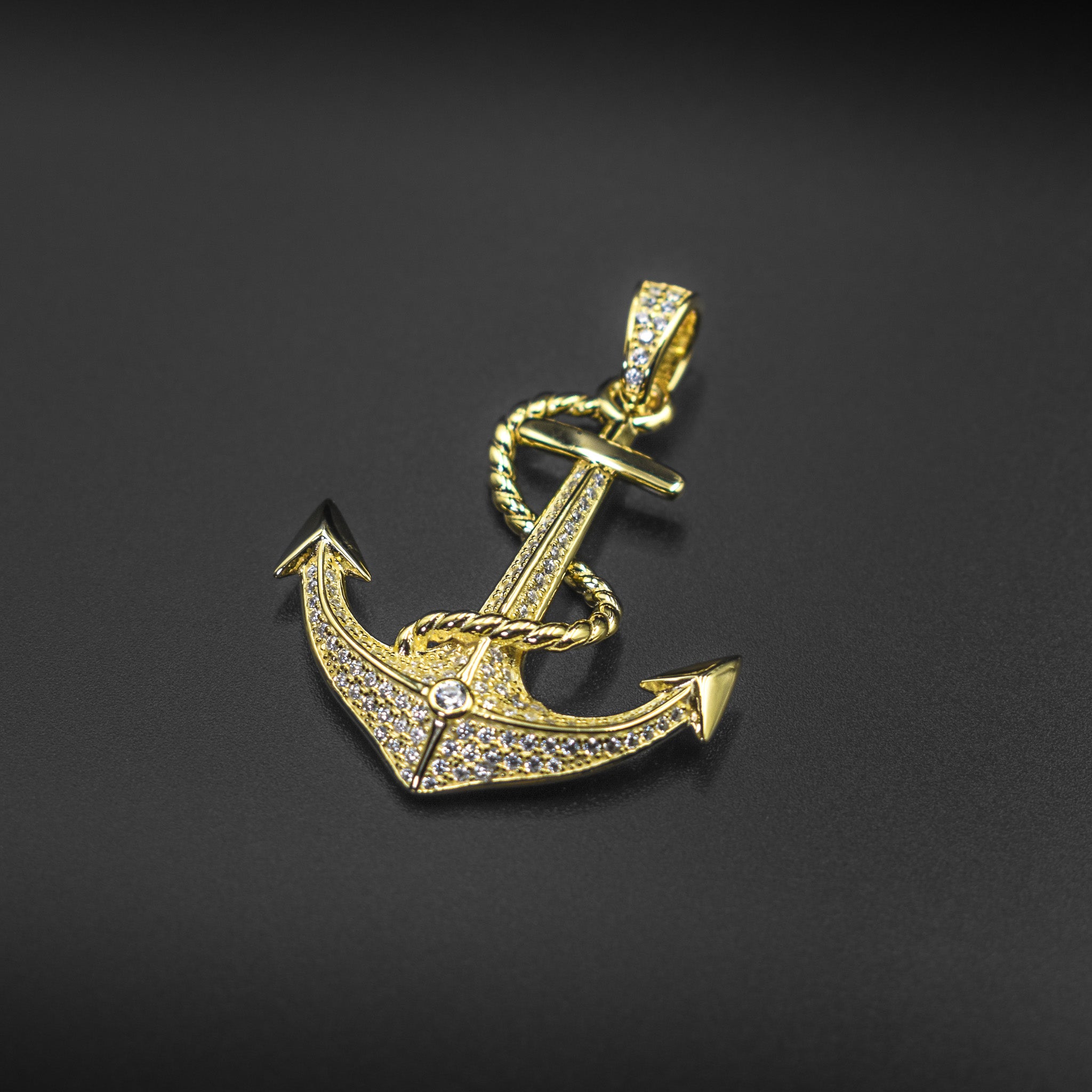 Anchor Diamond Pavé Pendant