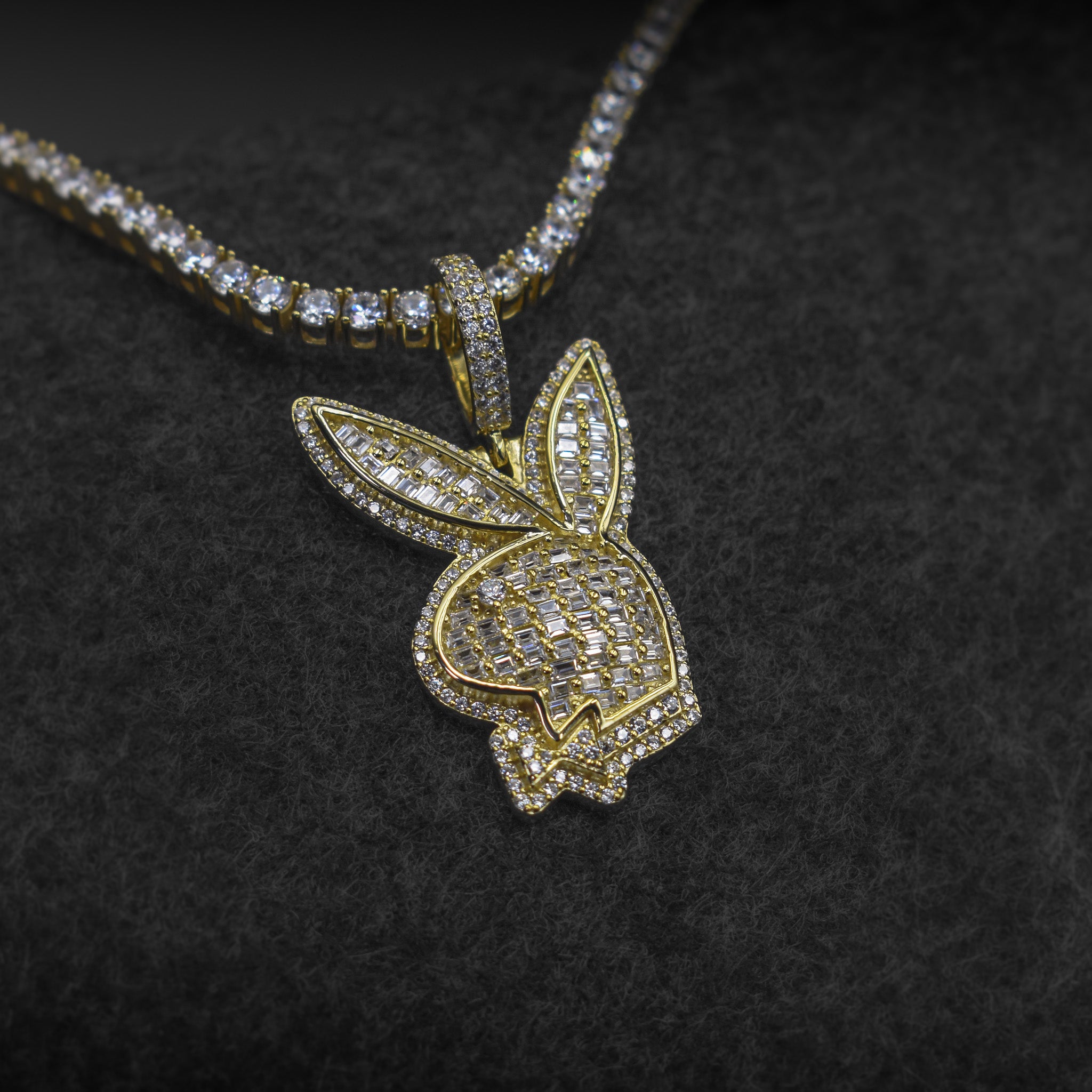 Playboy Bunny Diamond Pave Pendant