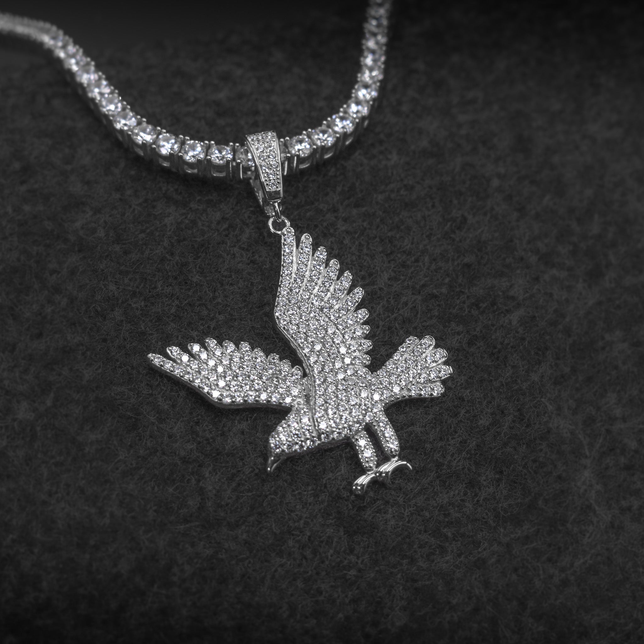 Eagle Diamond Pave Pendant