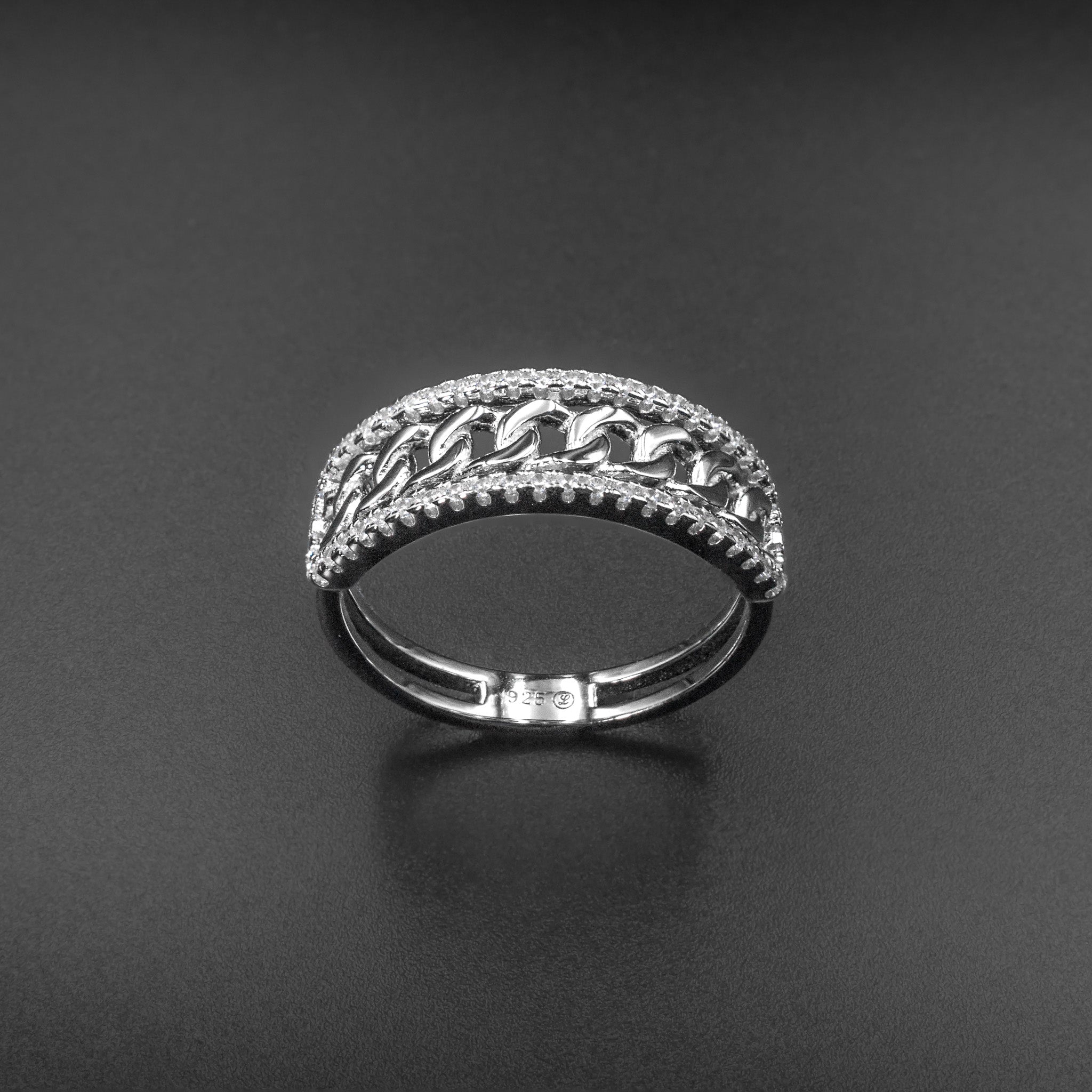 Diamond & Chain Link Ring