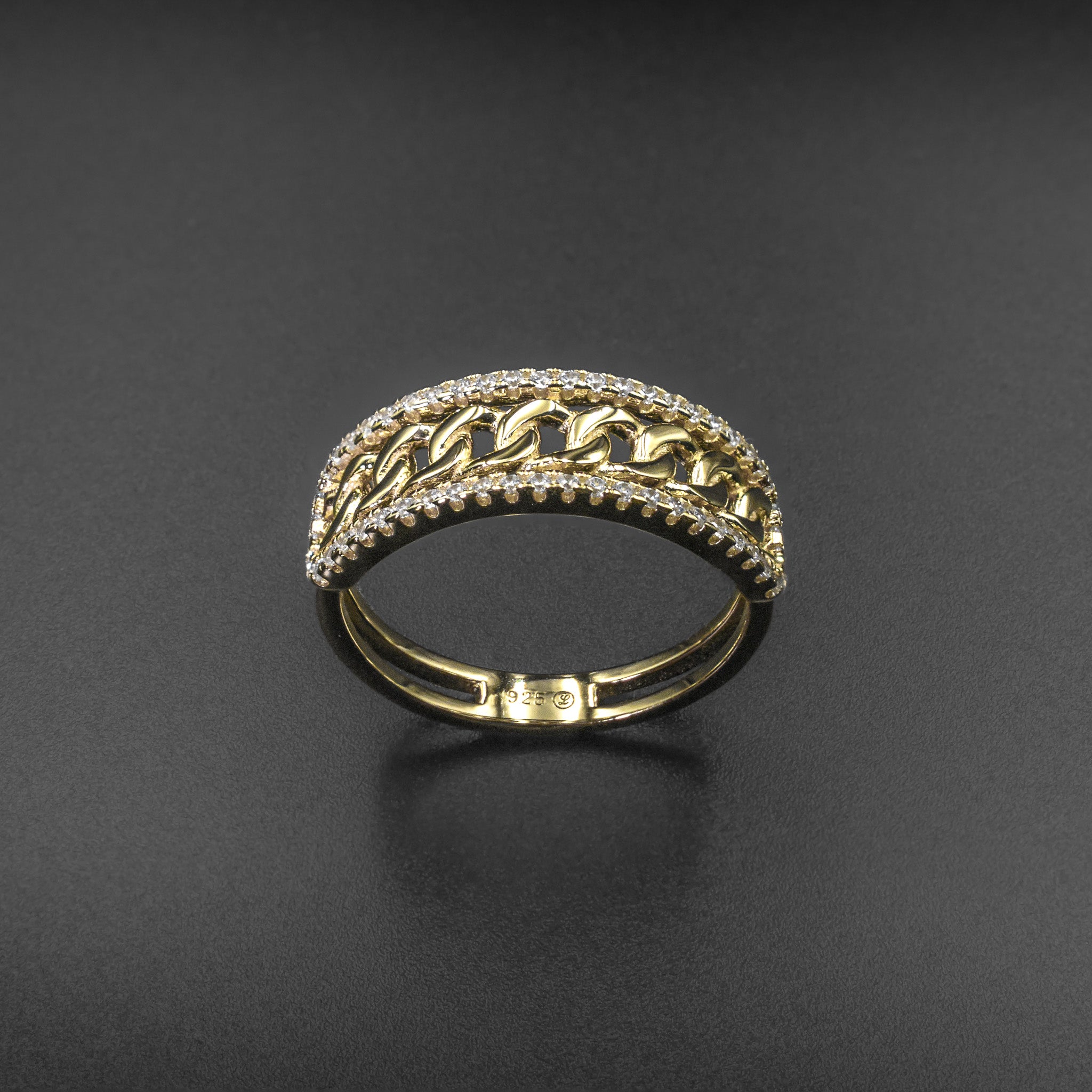 Diamond & Chain Link Ring