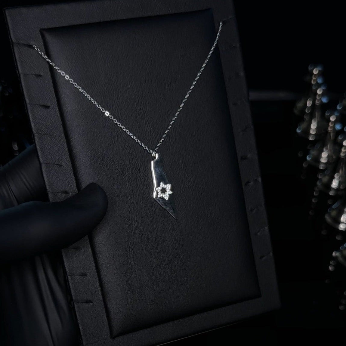 Sterling Silver Israel Map Necklace | Realistic Outline Pendant | Minimalist Jewish Pride Jewelry