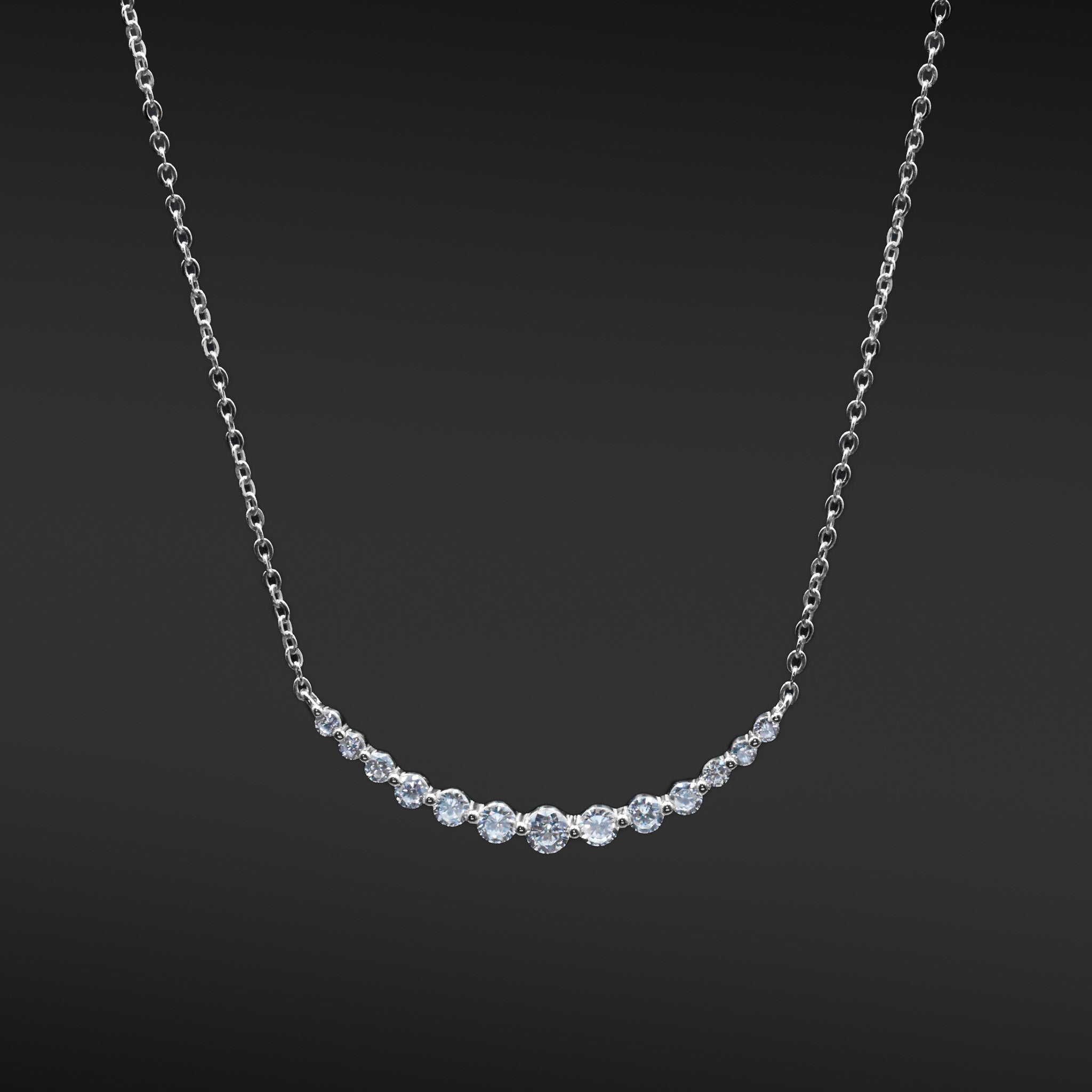 Graduated Curved Bar Necklace