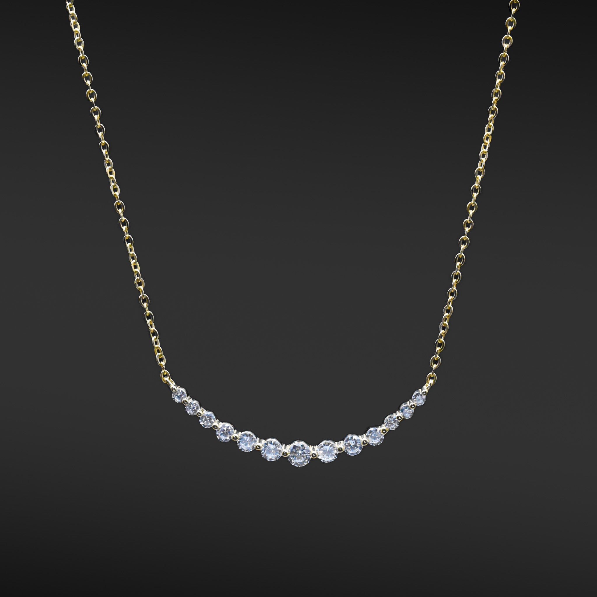 Graduated Curved Bar Necklace