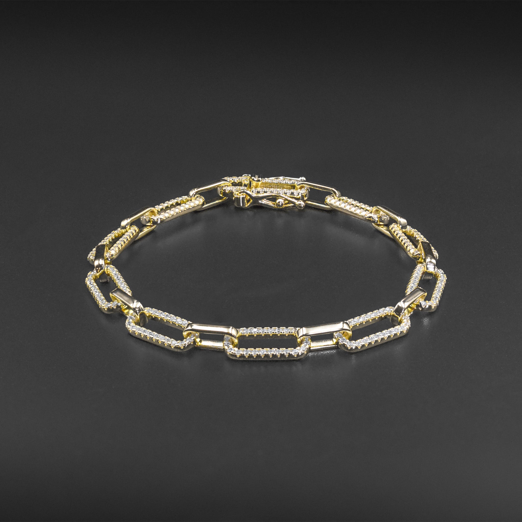 Pavé Paperclip Bracelet