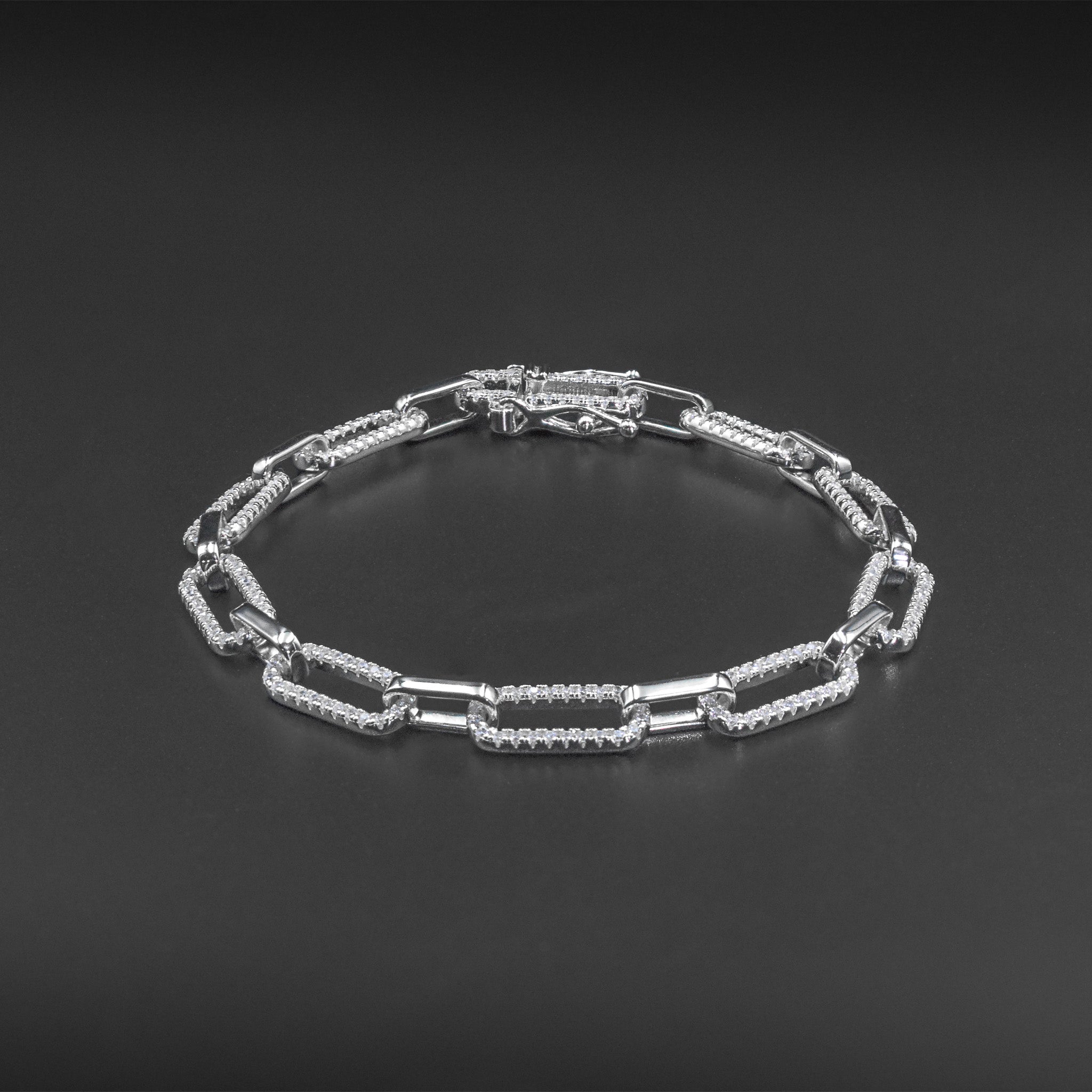 Pavé Paperclip Bracelet