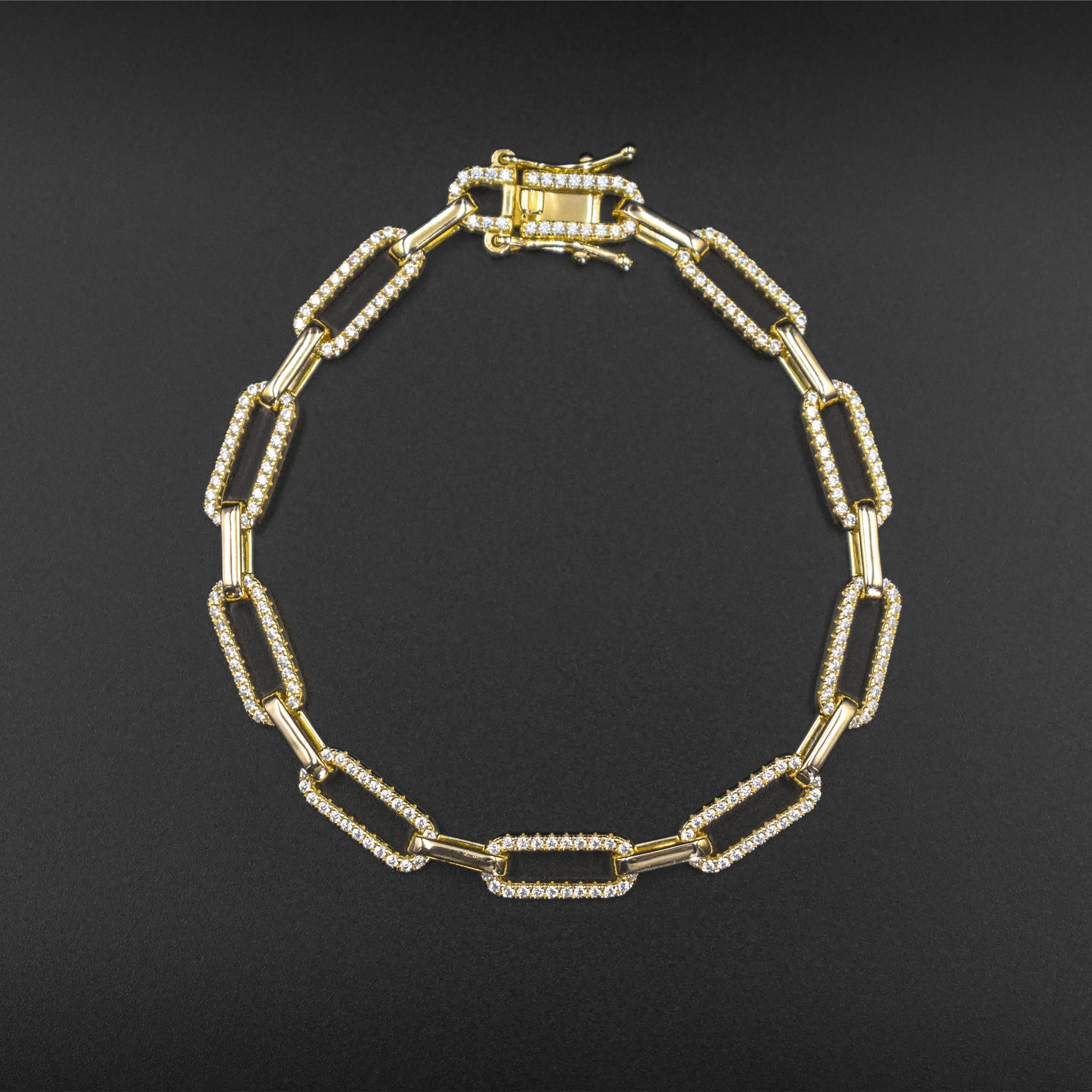 Pavé Paperclip Bracelet