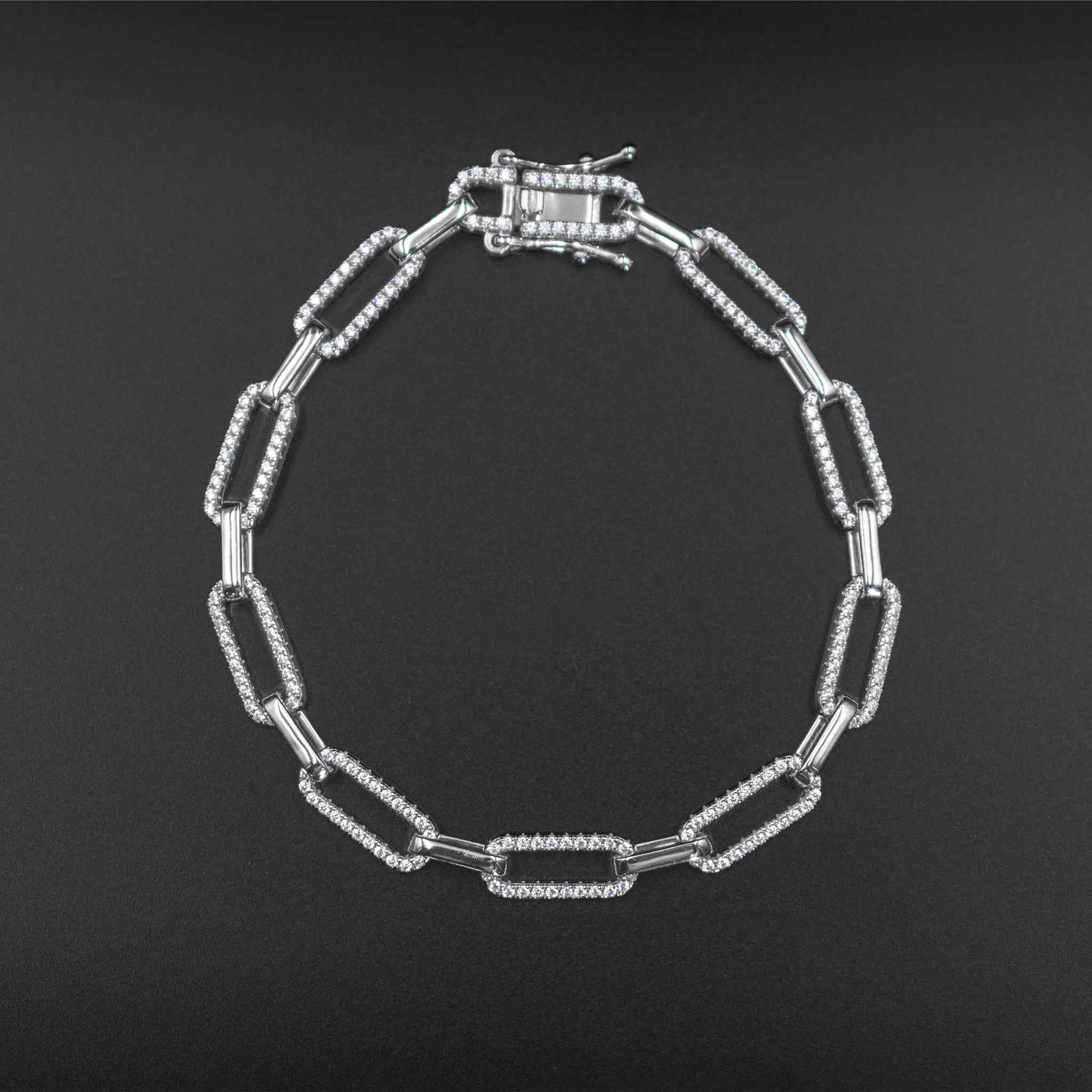 Pavé Paperclip Bracelet