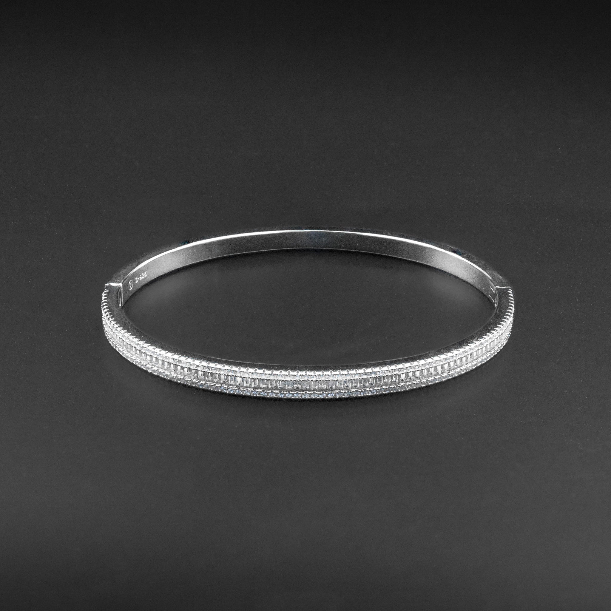 Diamond Pavé Hinged Bangle Cuff