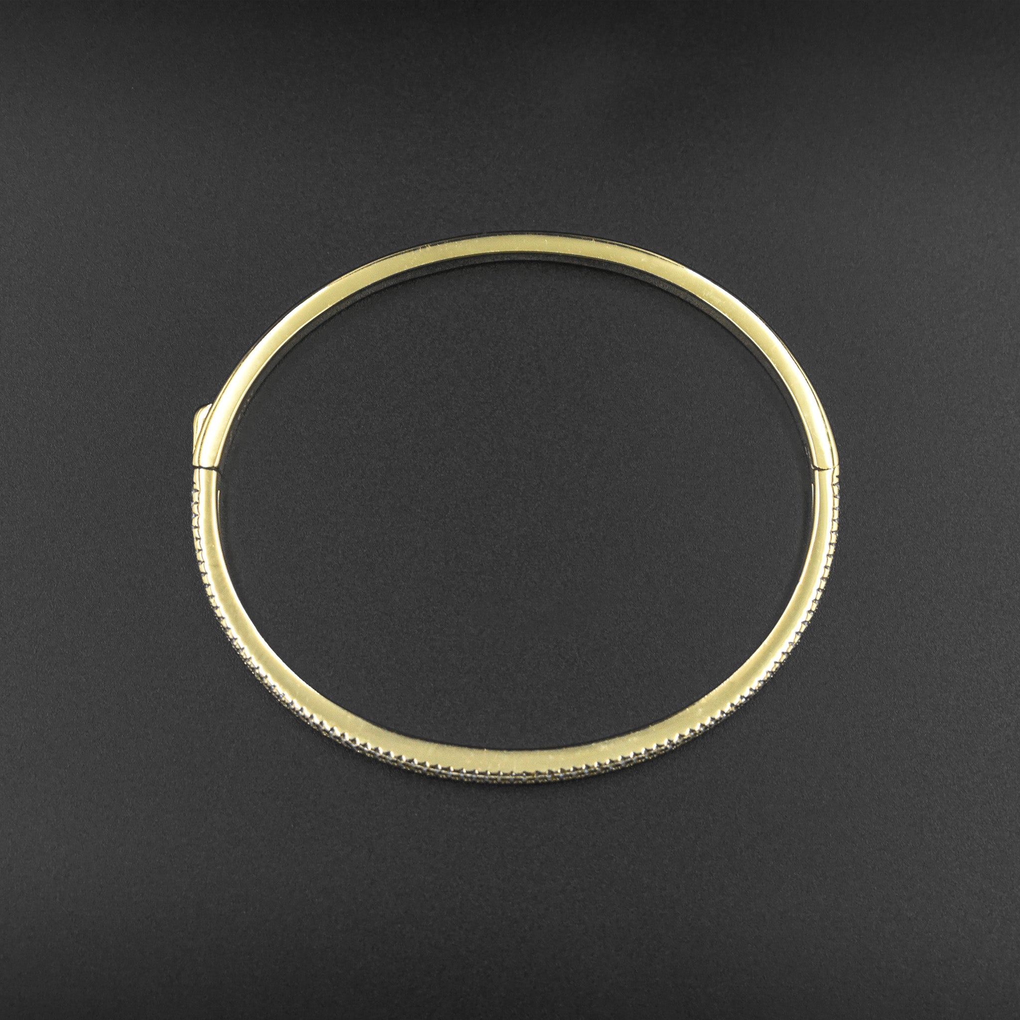 Diamond Pavé Hinged Bangle Cuff