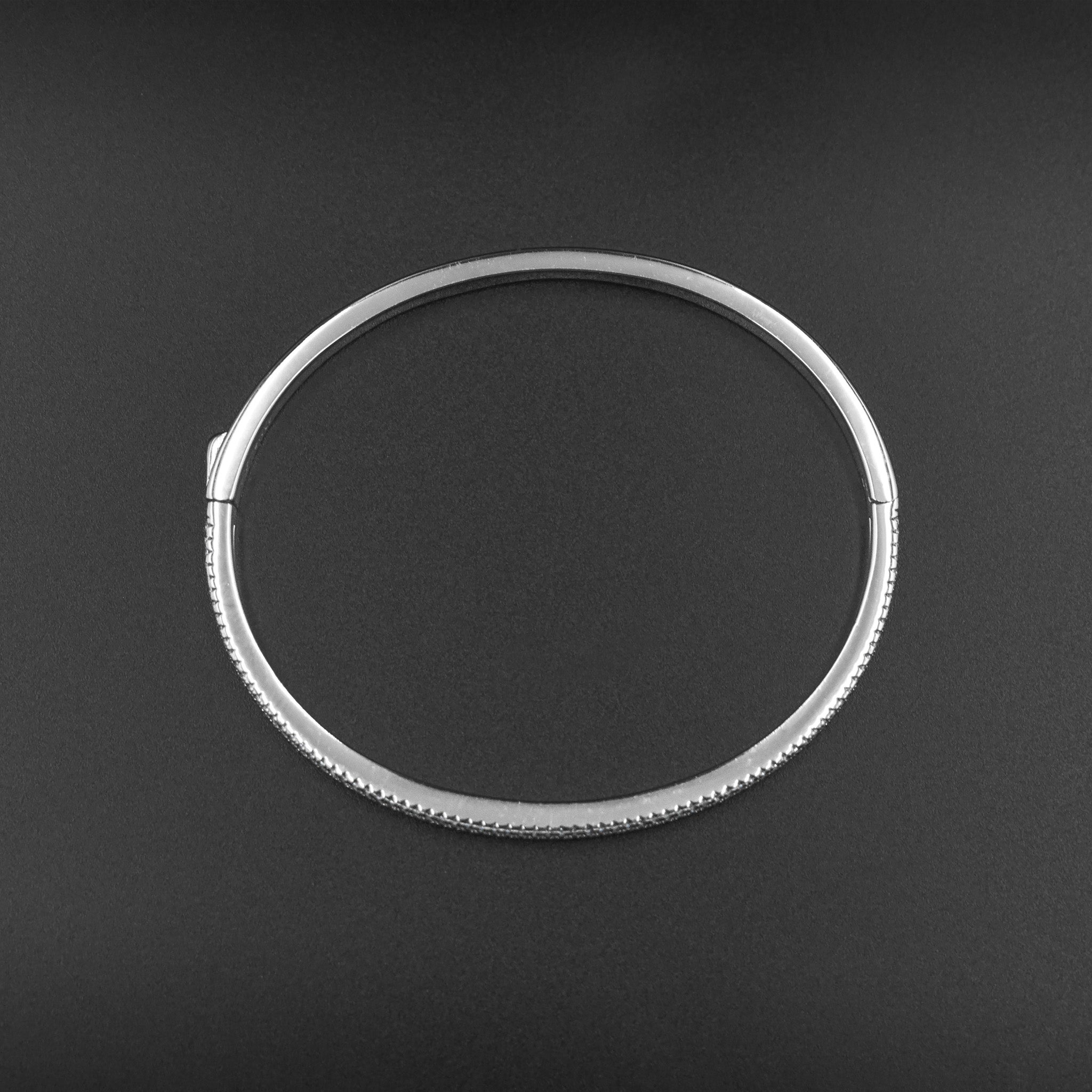 Diamond Pavé Hinged Bangle Cuff