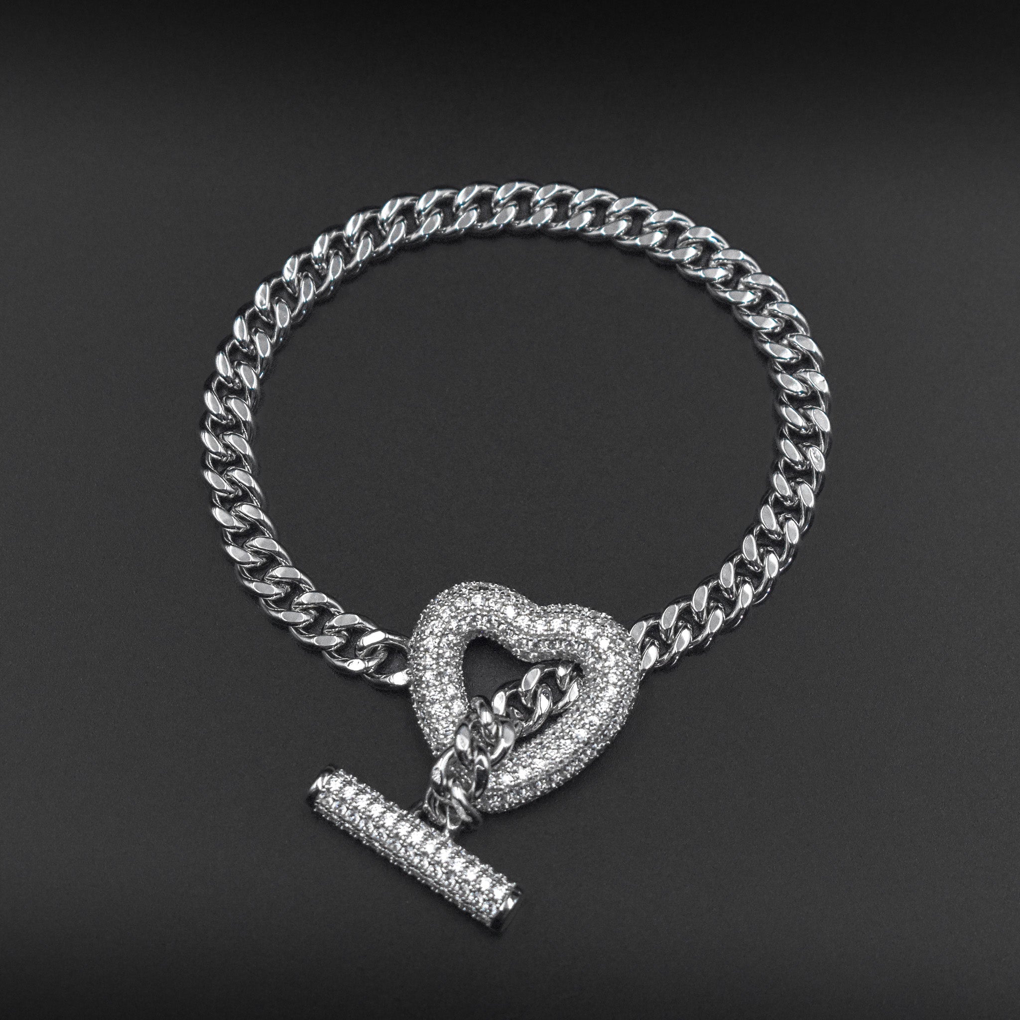Miami Cuban Heart Bracelet
