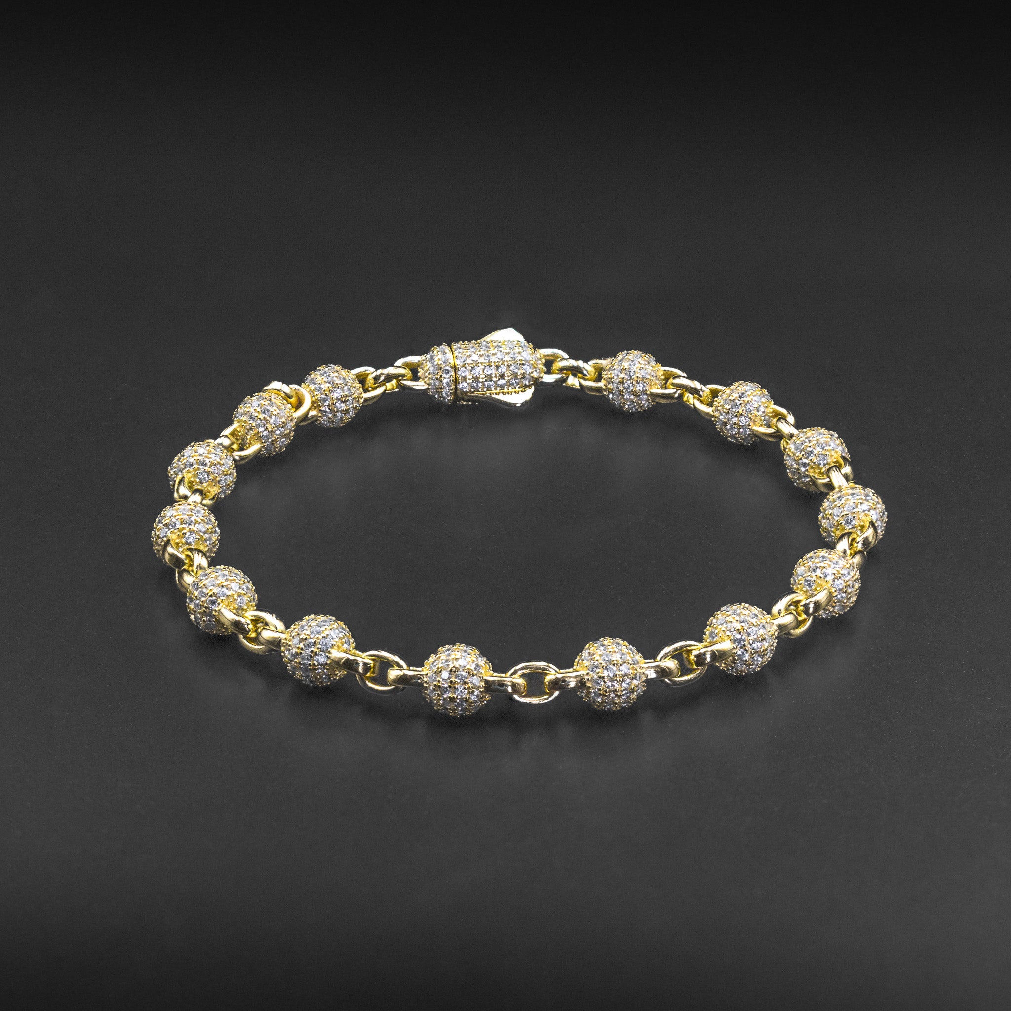 White gold hot sale ball bracelet