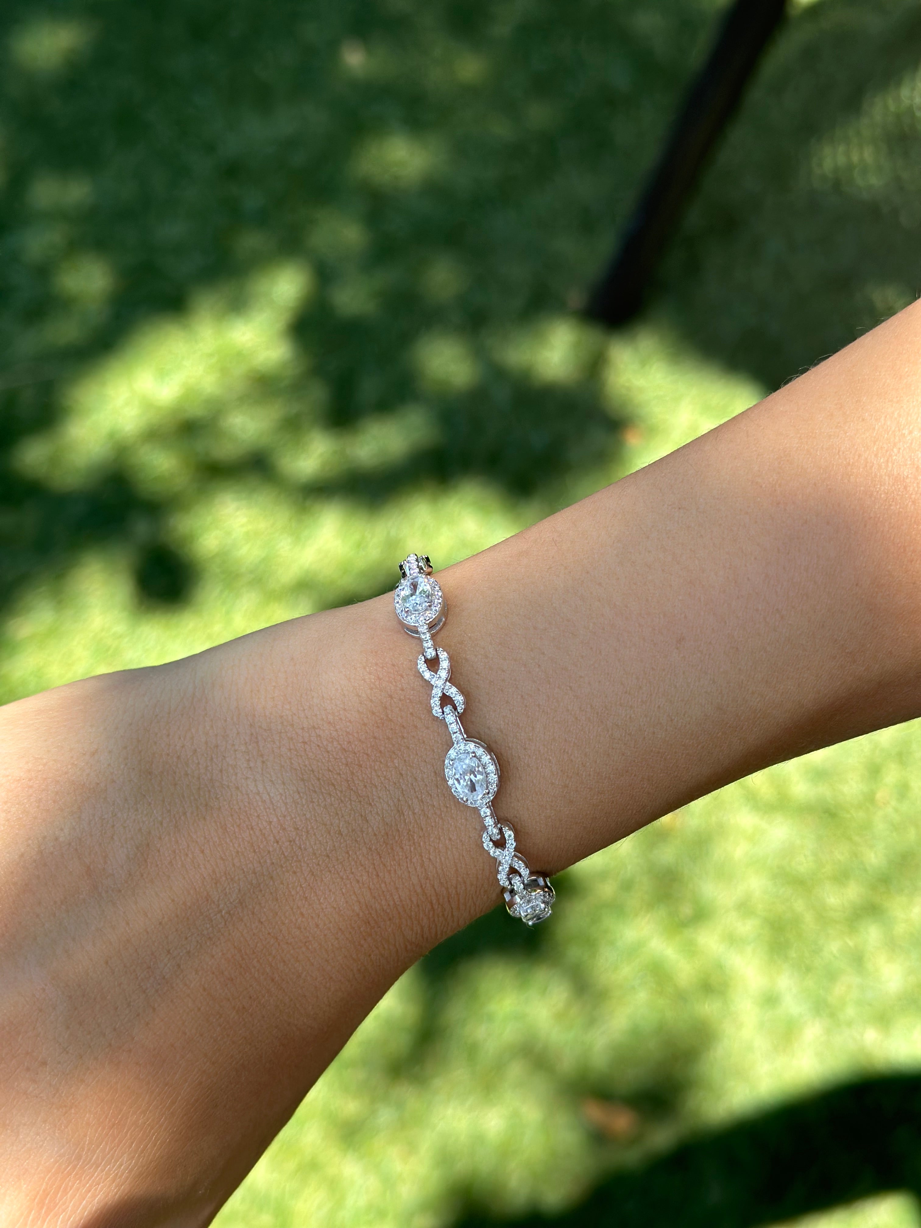 Infinity Bracelet With Diamonds