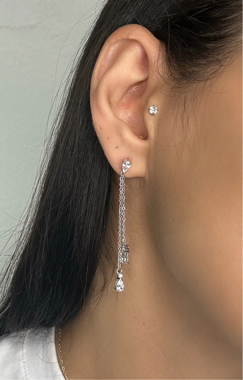 Two Drops Zircon Earrings