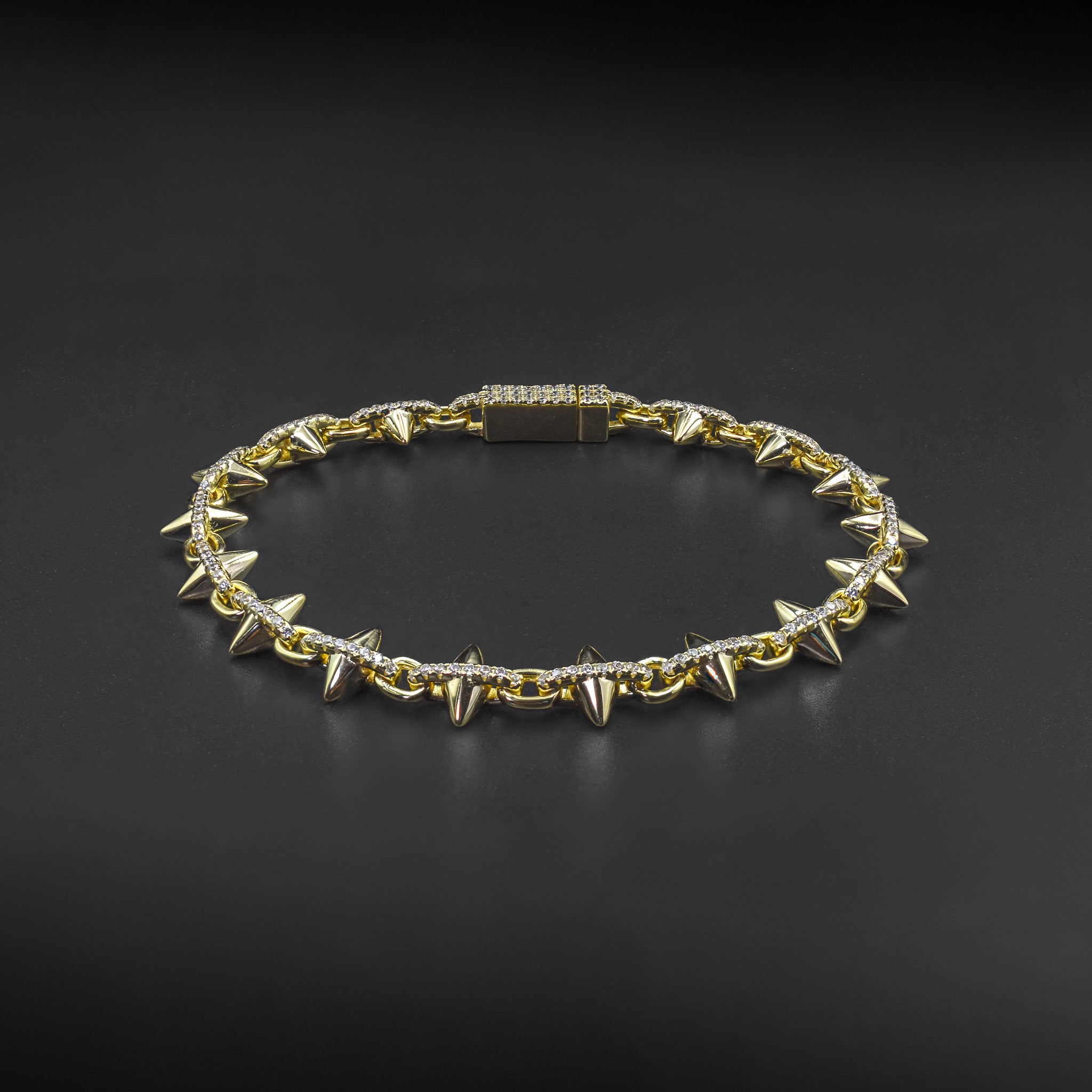 14K Gold Plated Spike Bead Bracelet – Suttlestacks